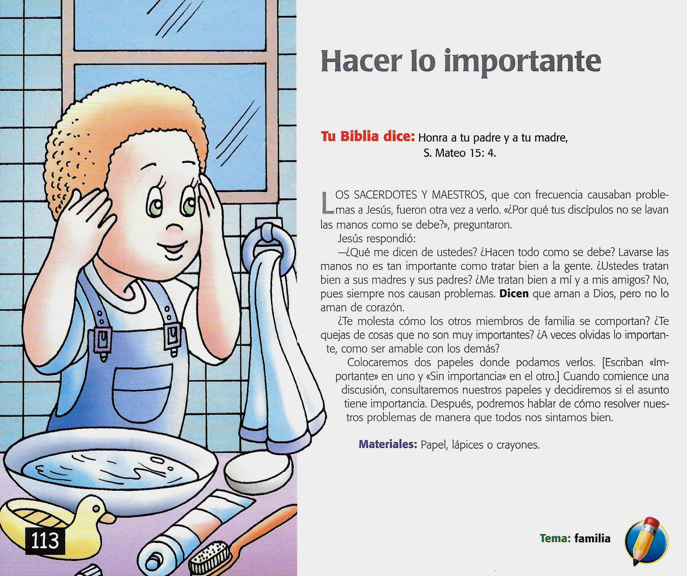 Página ilustrada del devocional