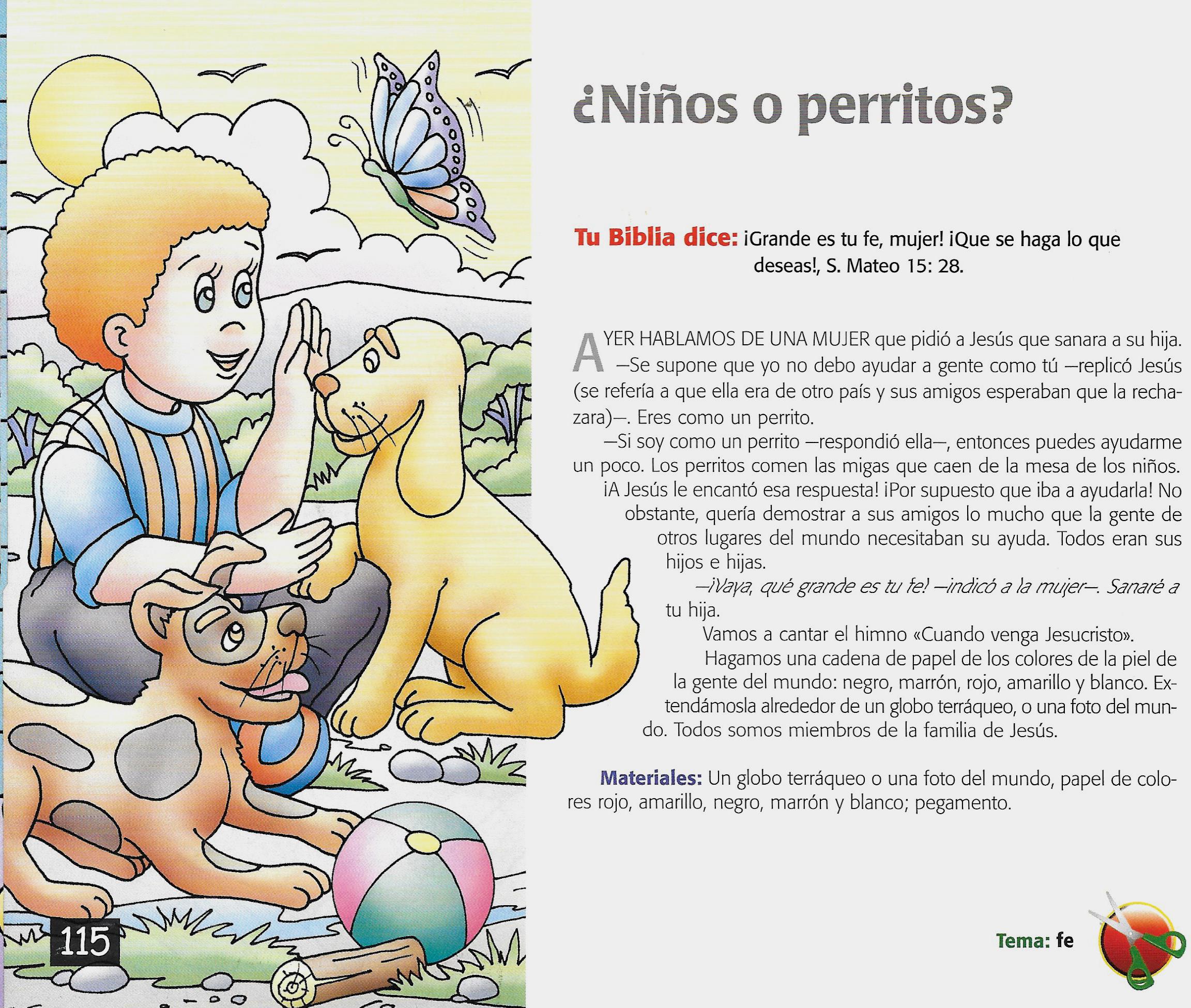 Página ilustrada del devocional