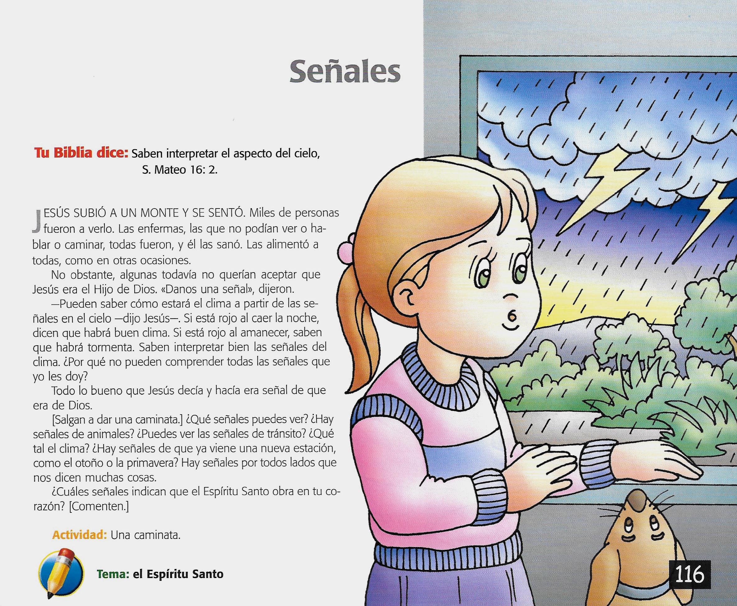 Página ilustrada del devocional