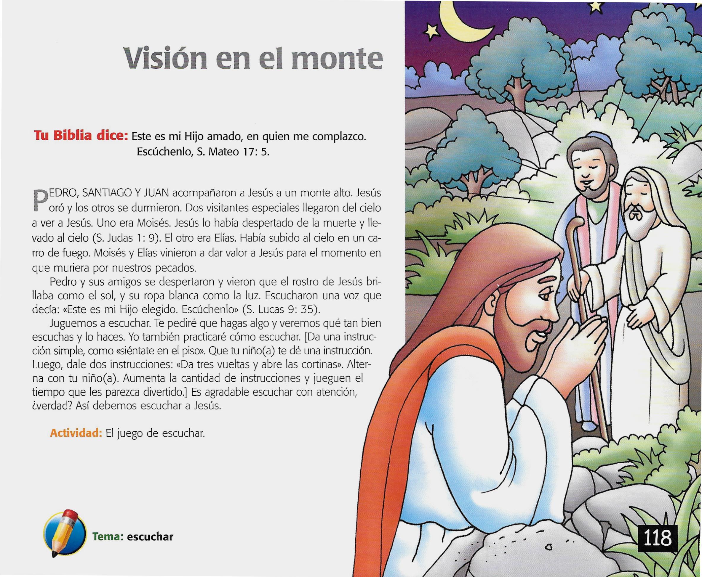 Página ilustrada del devocional
