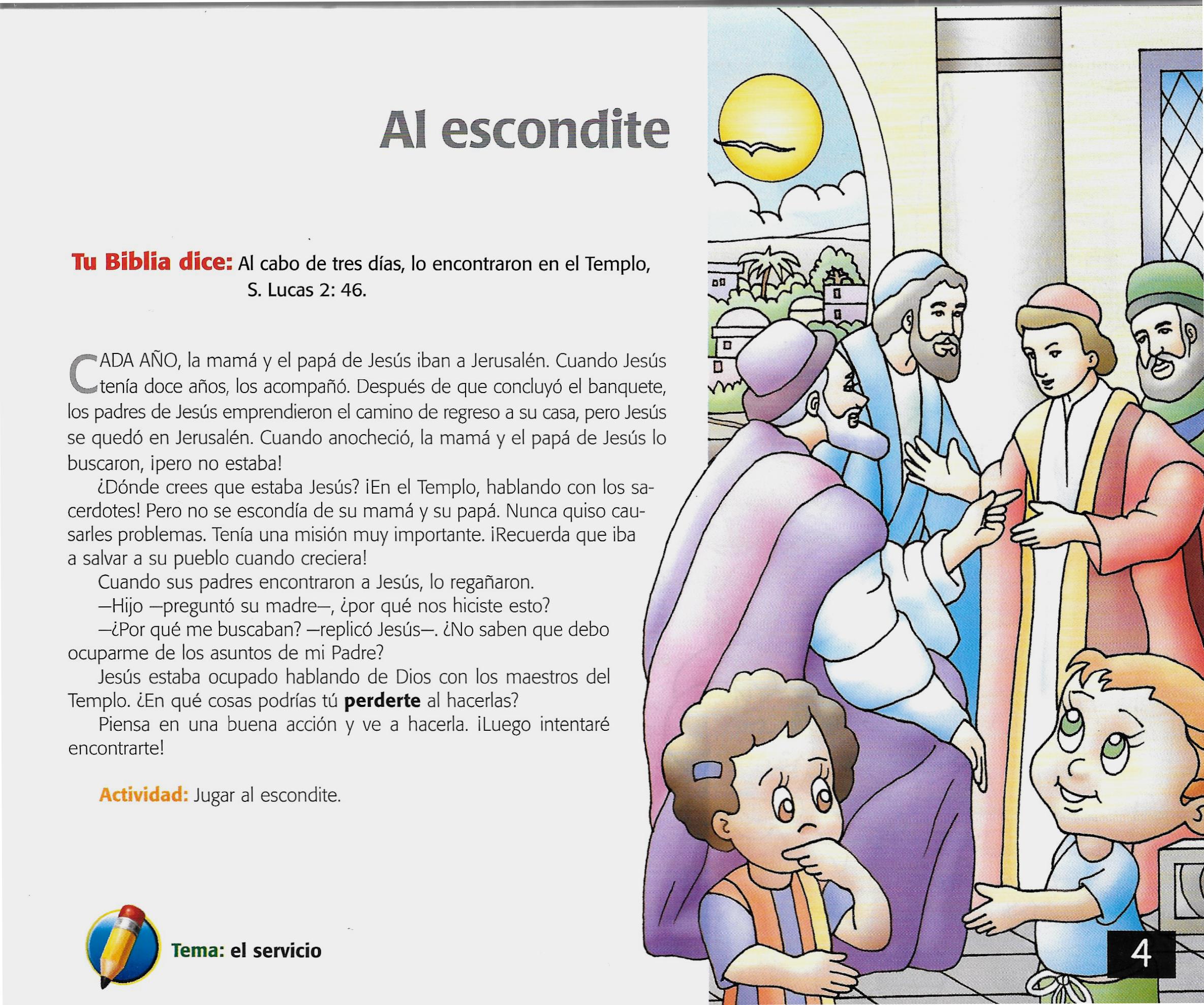 Página ilustrada del devocional