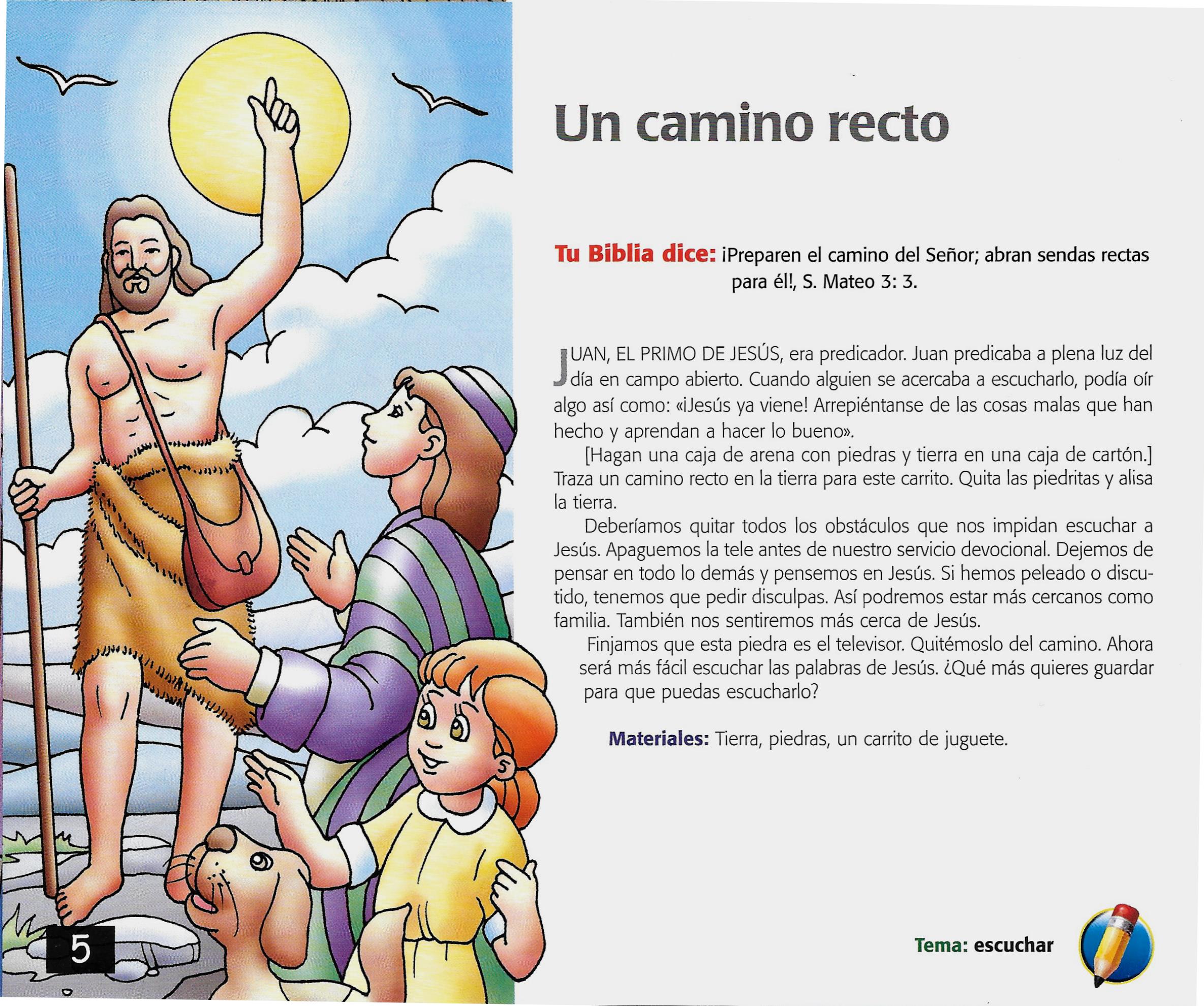 Página ilustrada del devocional