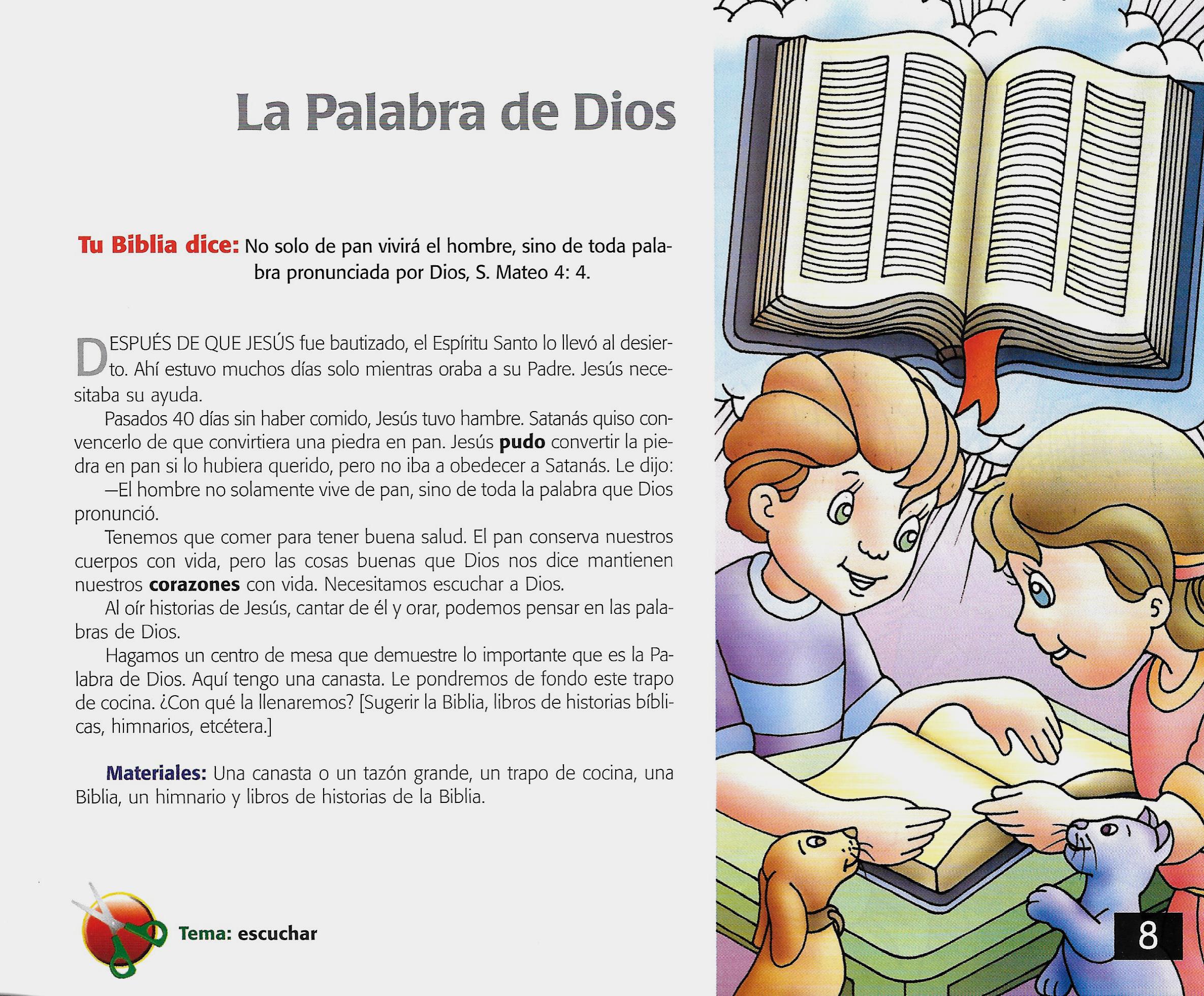 Página ilustrada del devocional
