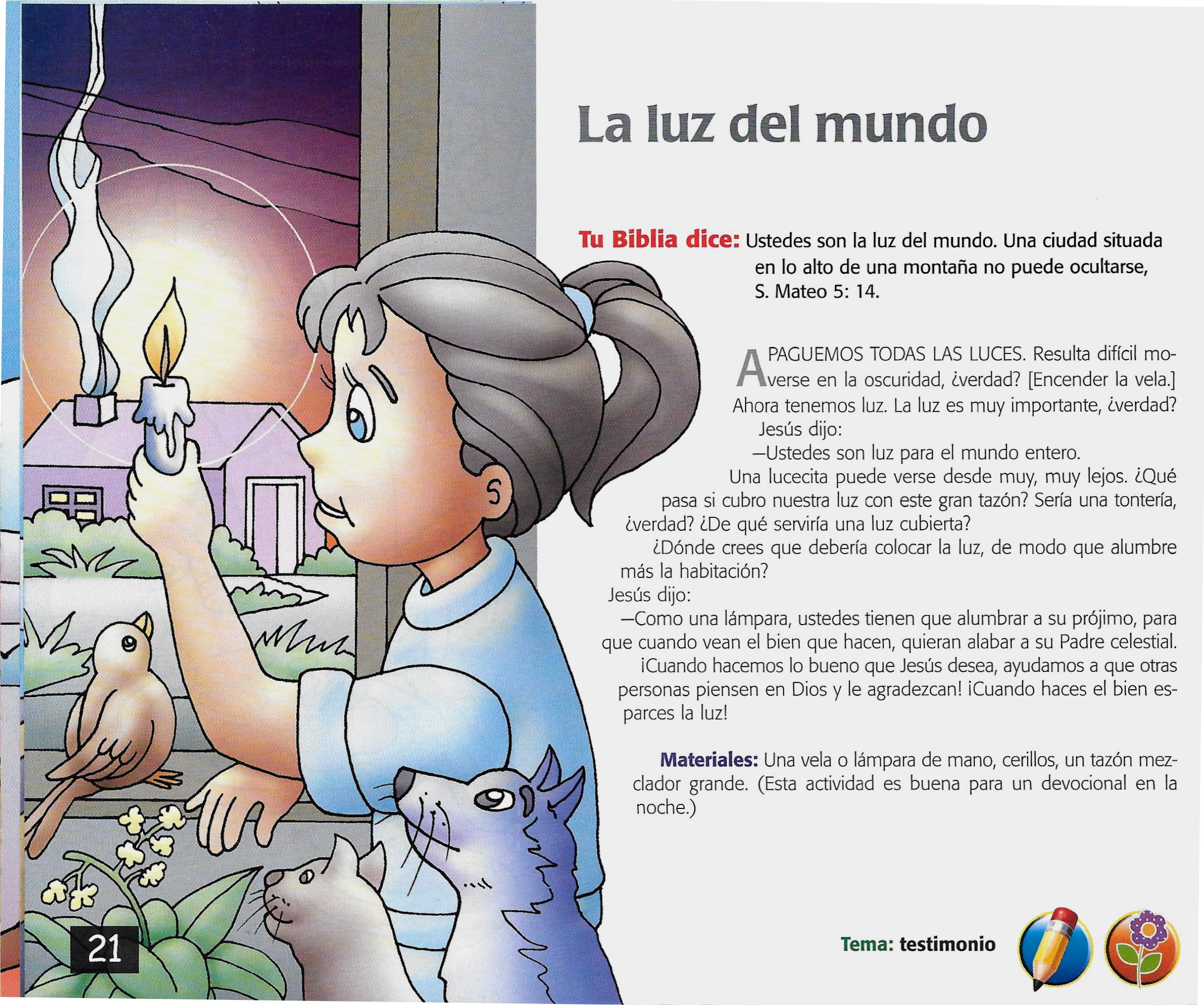 Página ilustrada del devocional