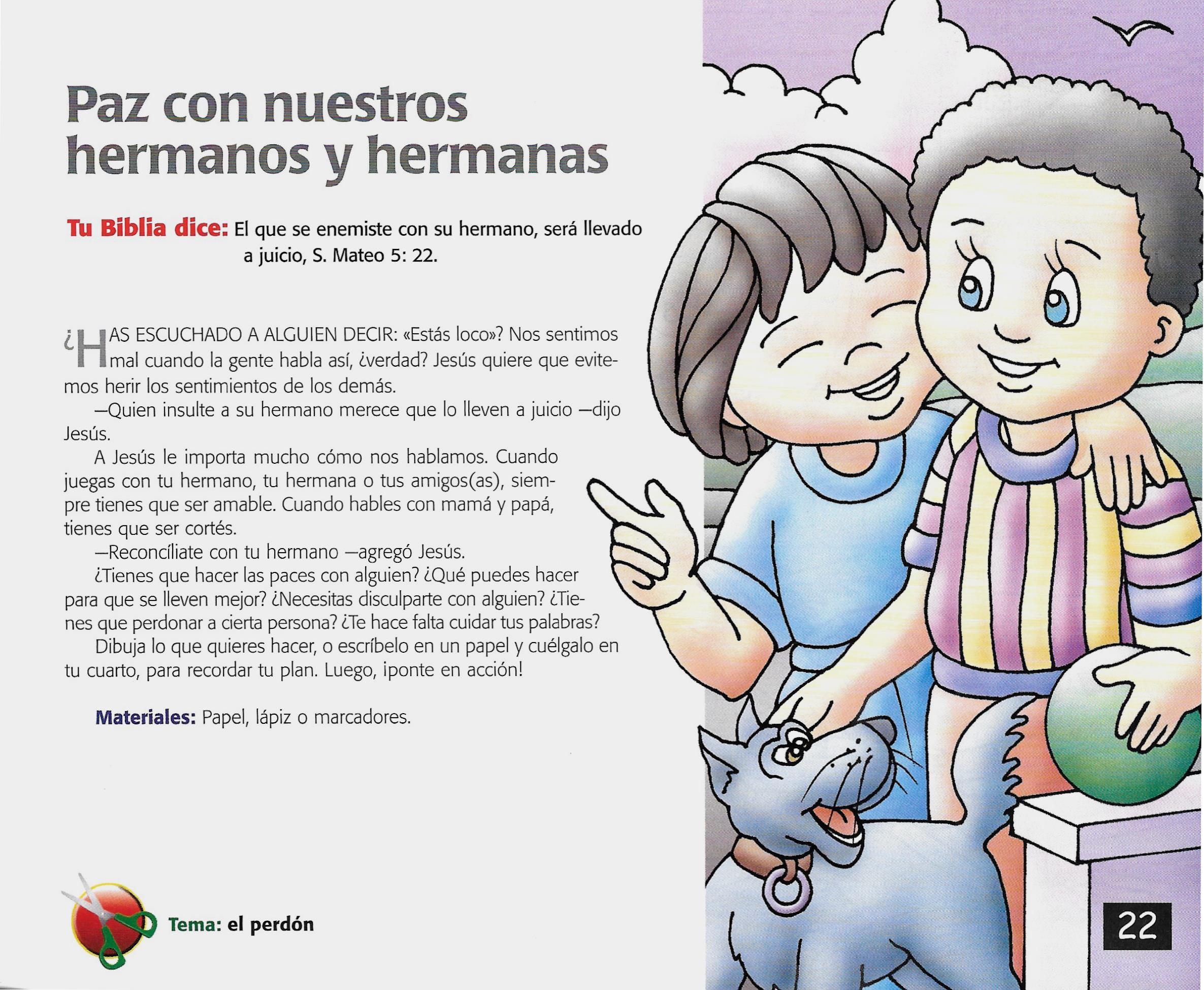 Página ilustrada del devocional