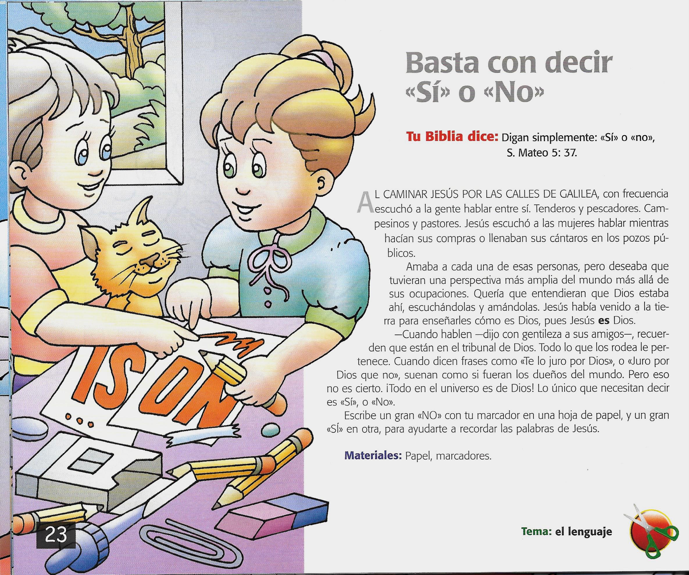 Página ilustrada del devocional