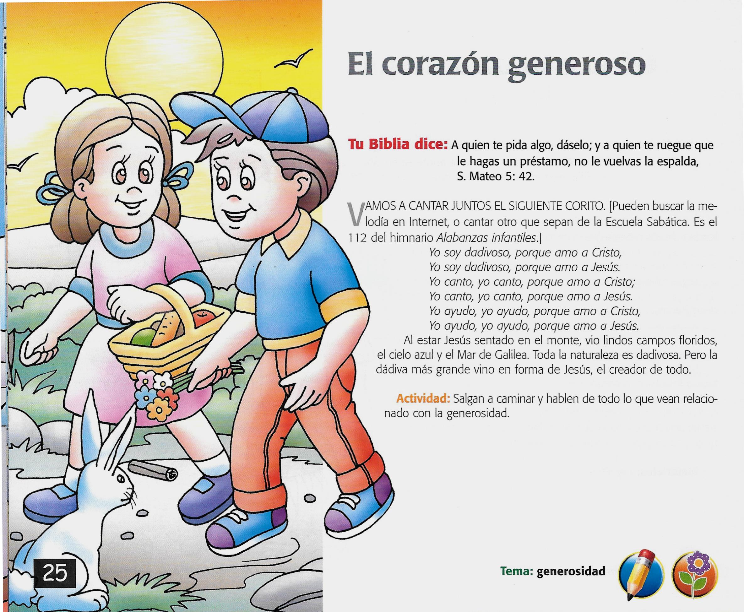 Página ilustrada del devocional