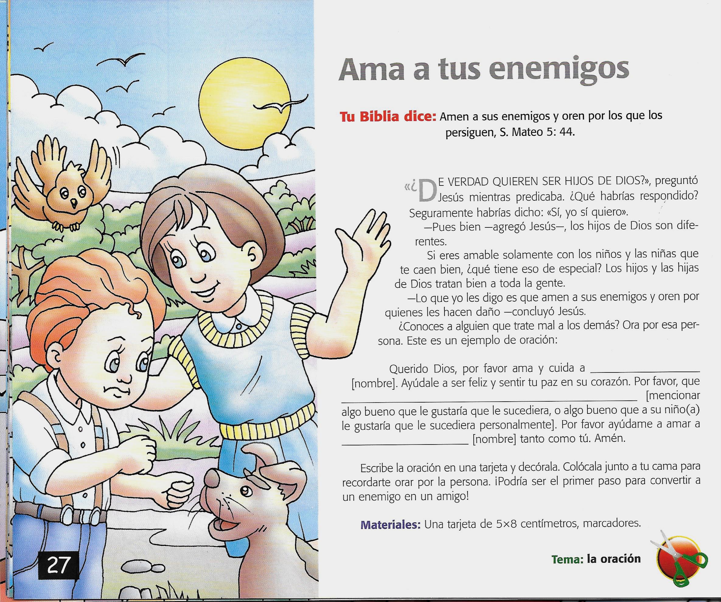Página ilustrada del devocional