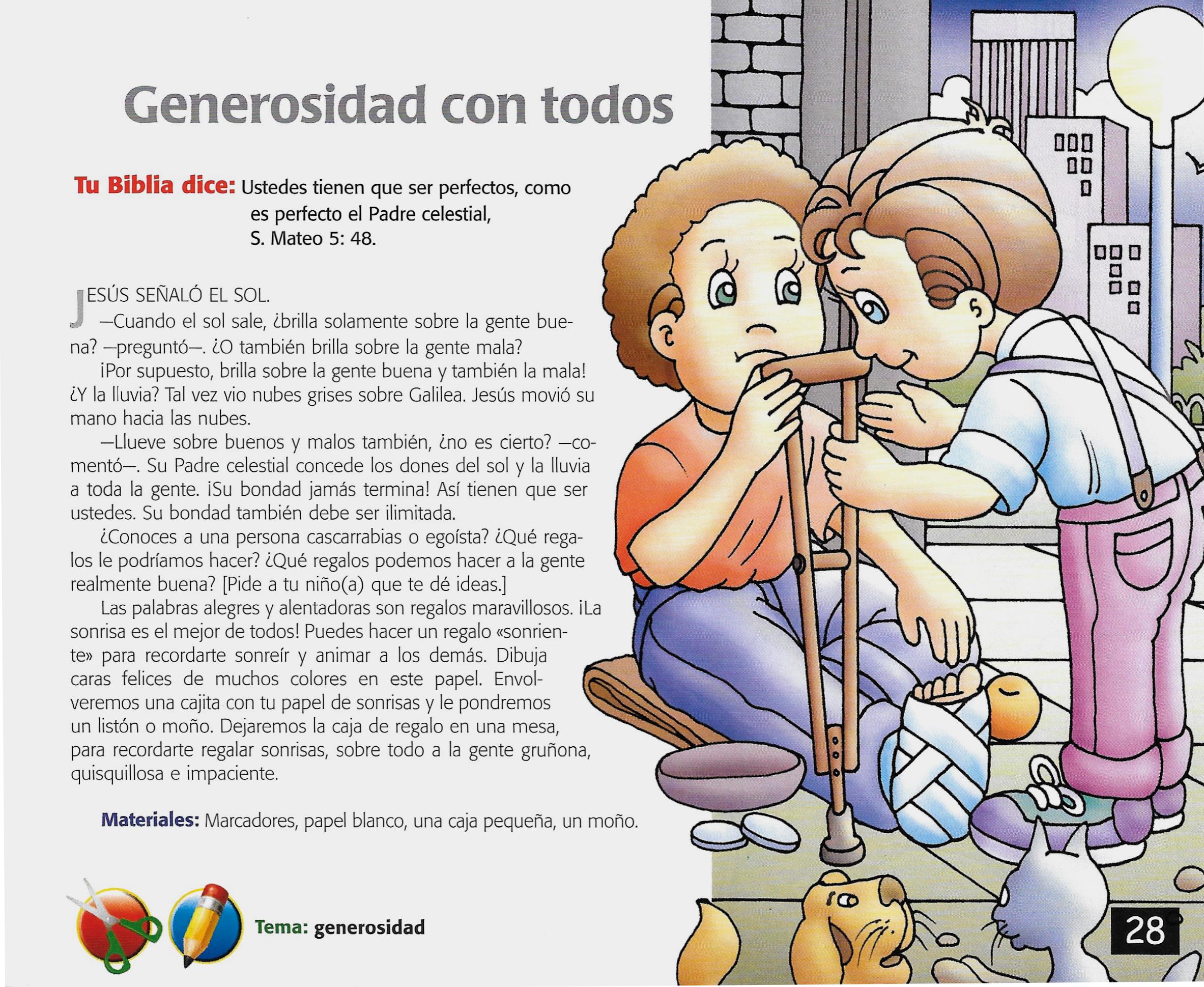 Página ilustrada del devocional
