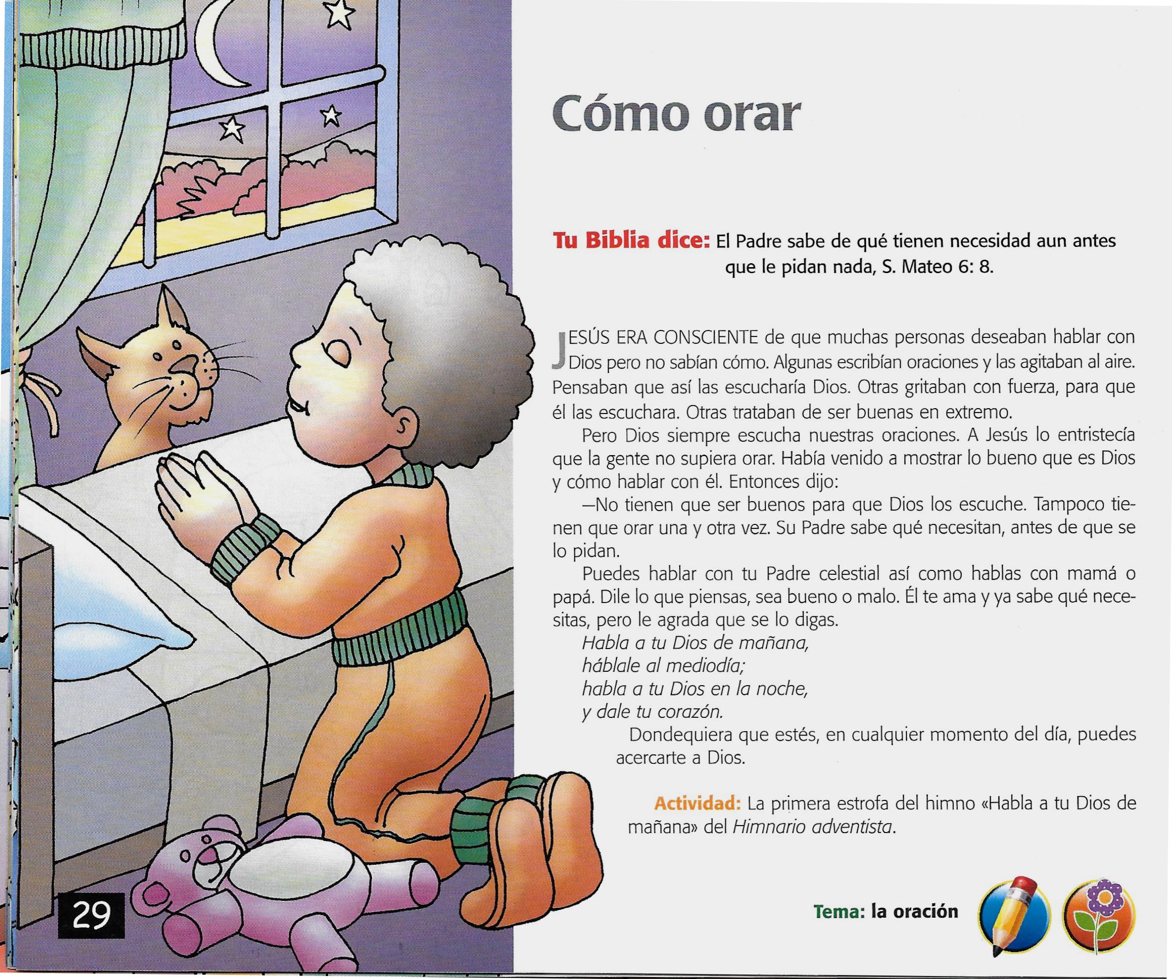 Página ilustrada del devocional