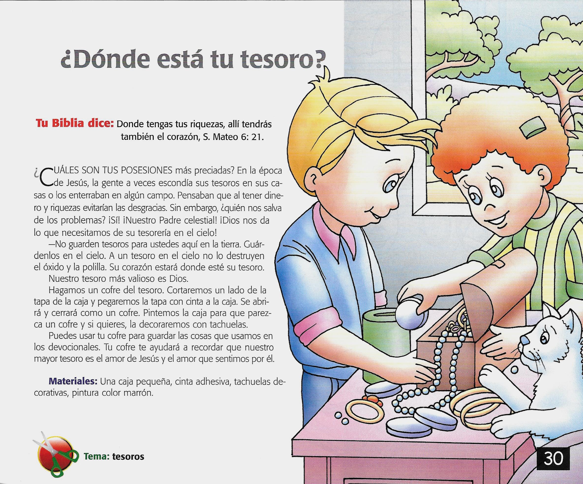 Página ilustrada del devocional