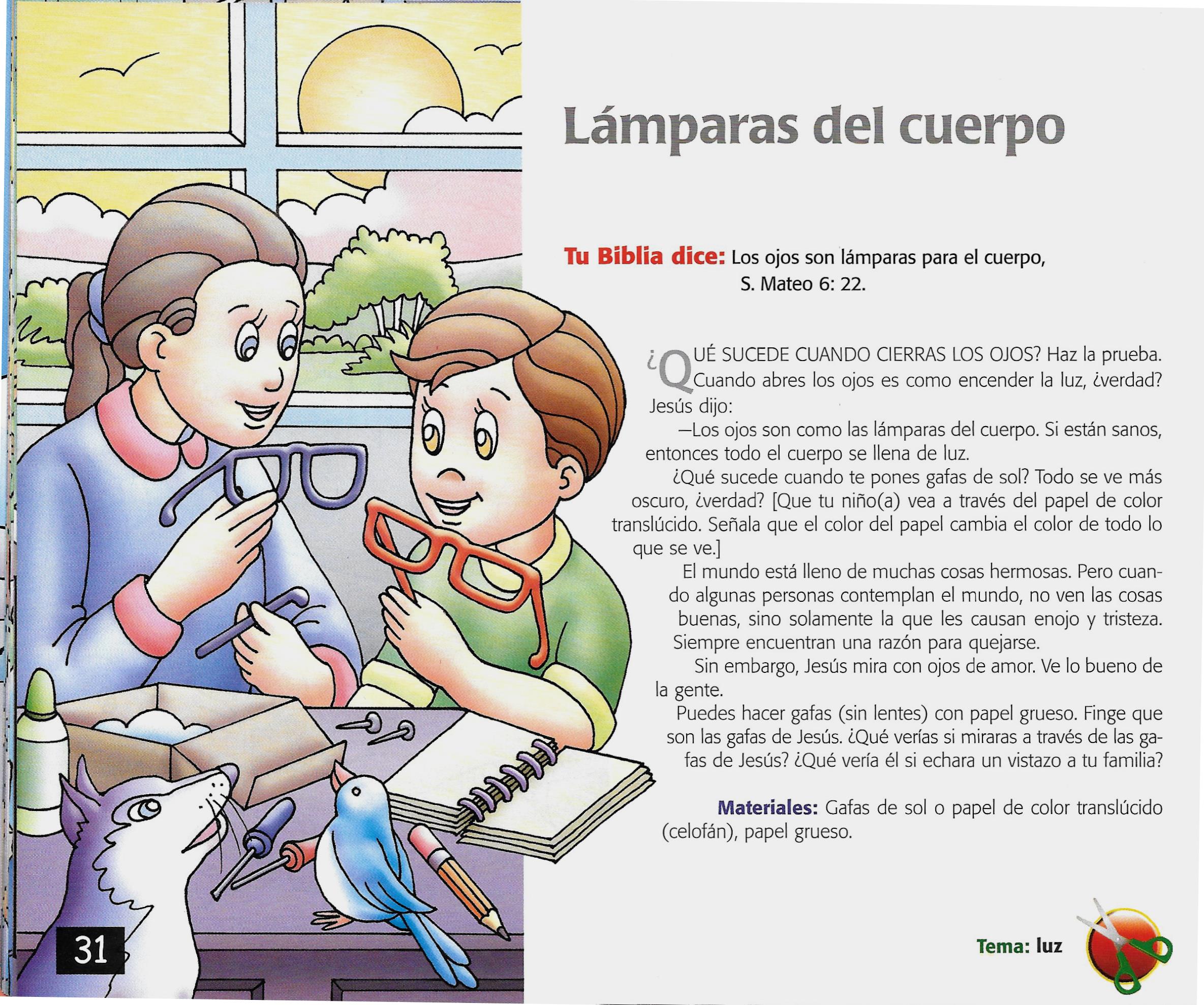 Página ilustrada del devocional