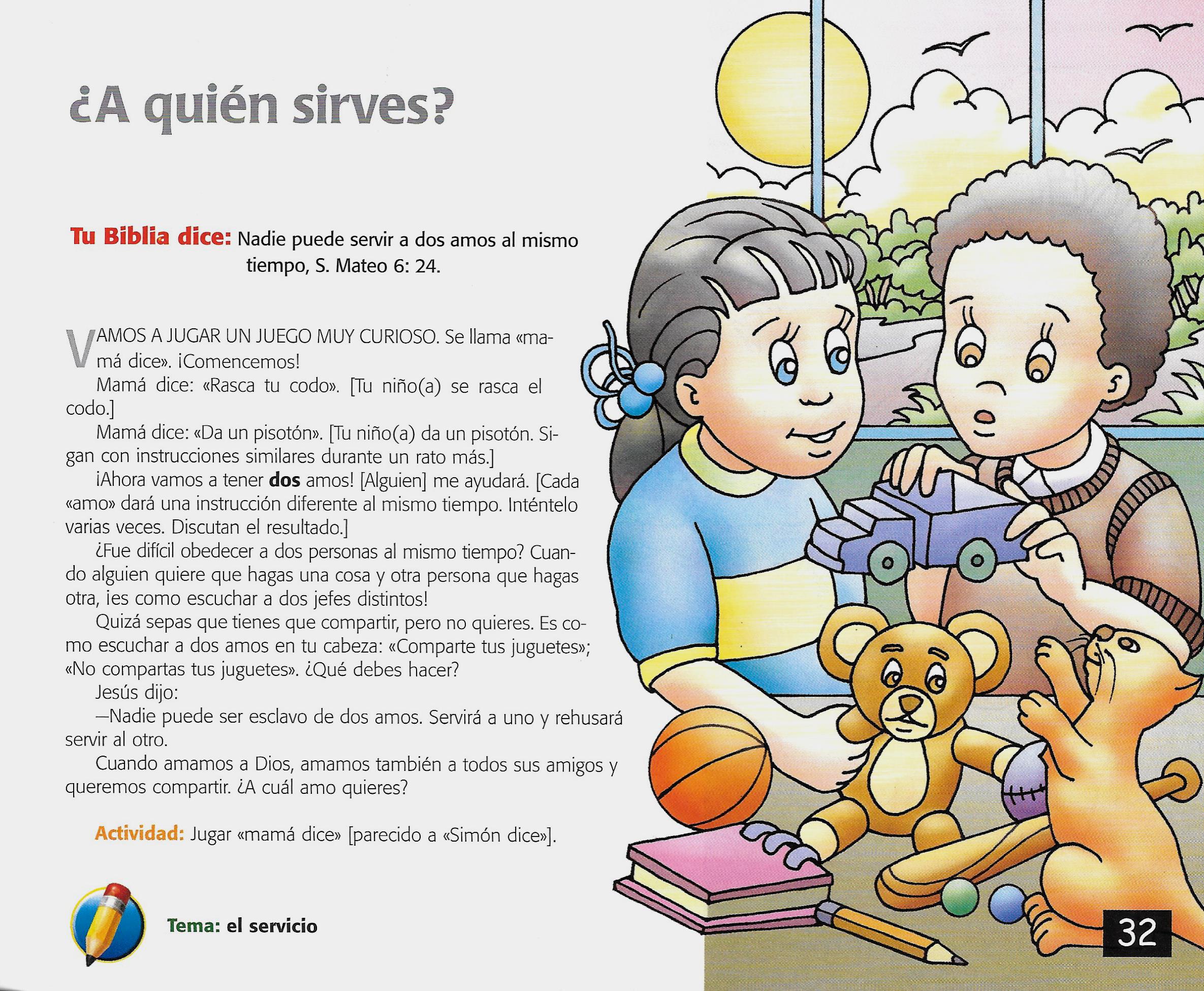 Página ilustrada del devocional