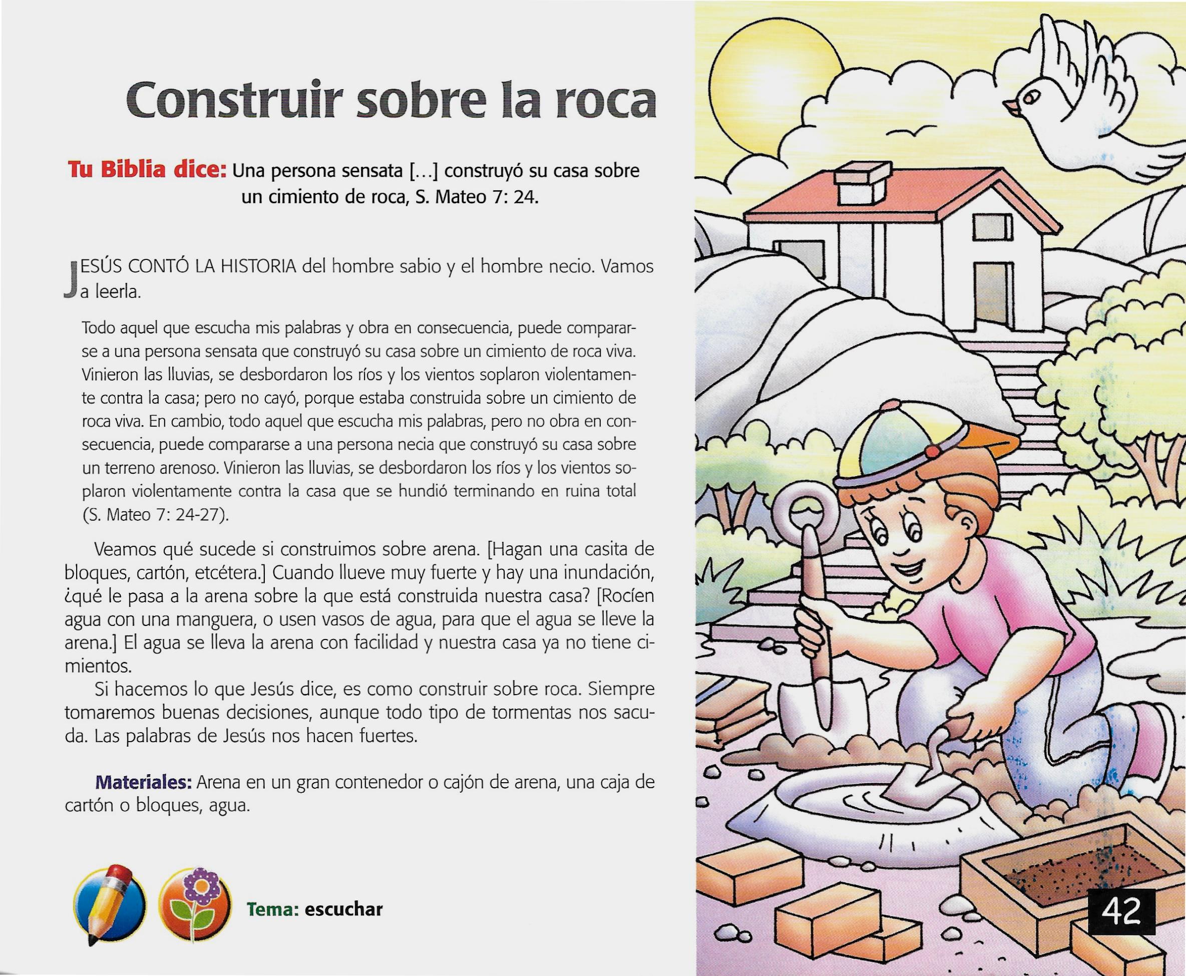 Página ilustrada del devocional