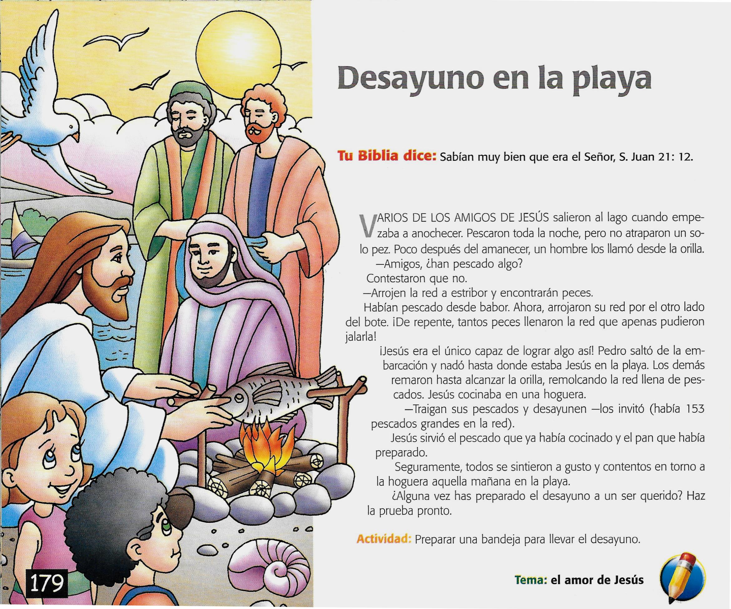 Página ilustrada del devocional
