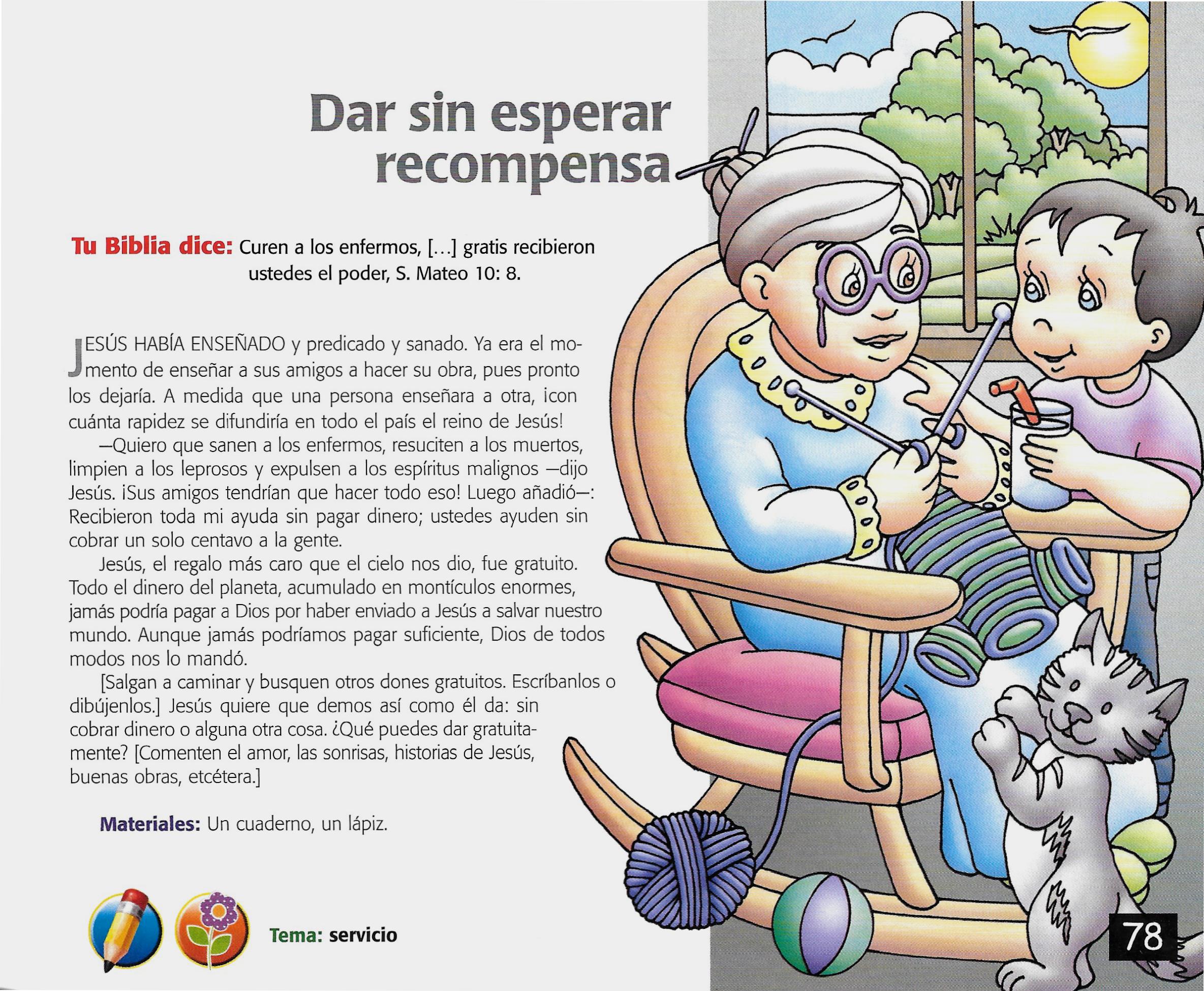 Página ilustrada del devocional