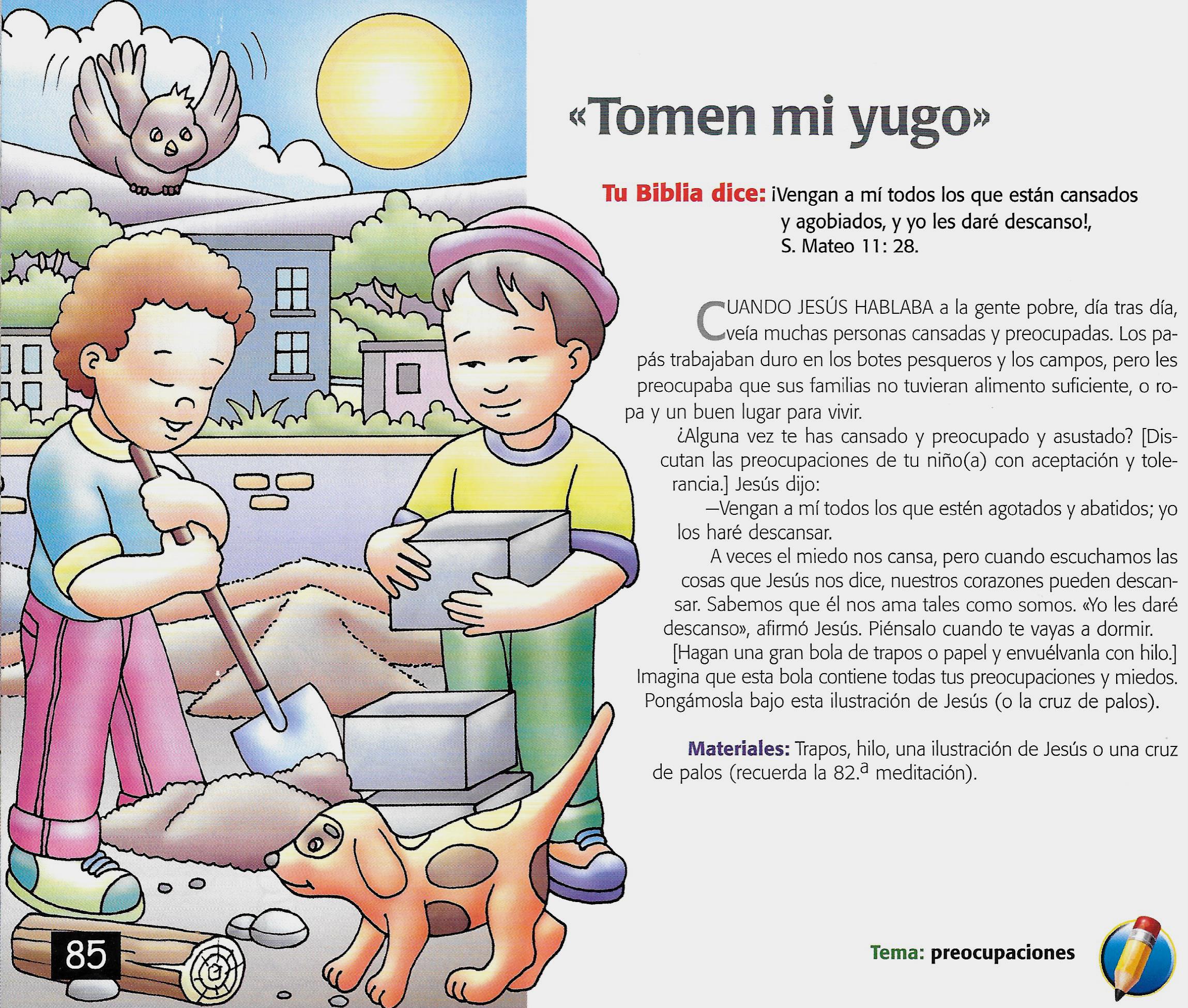 Página ilustrada del devocional