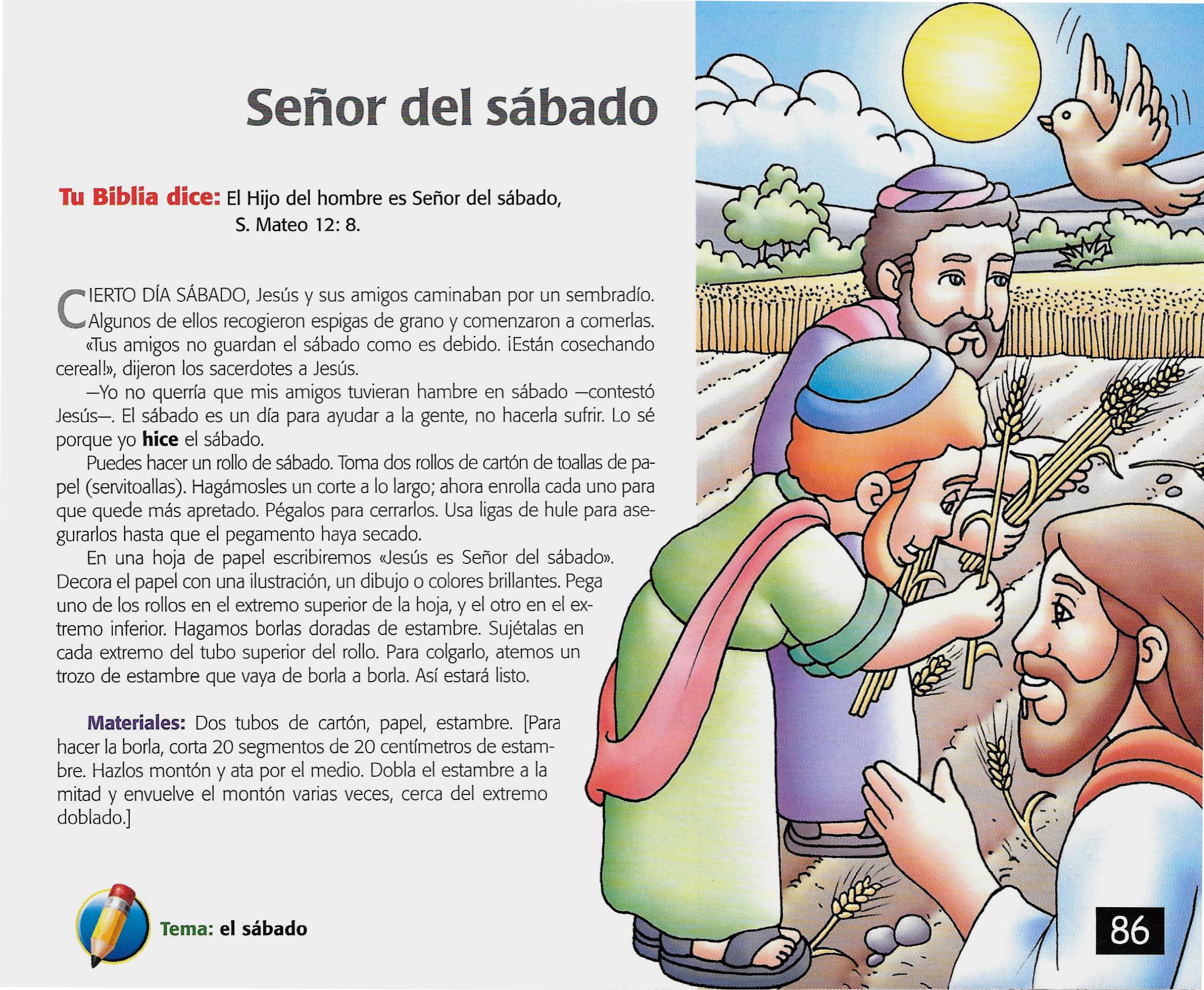 Página ilustrada del devocional