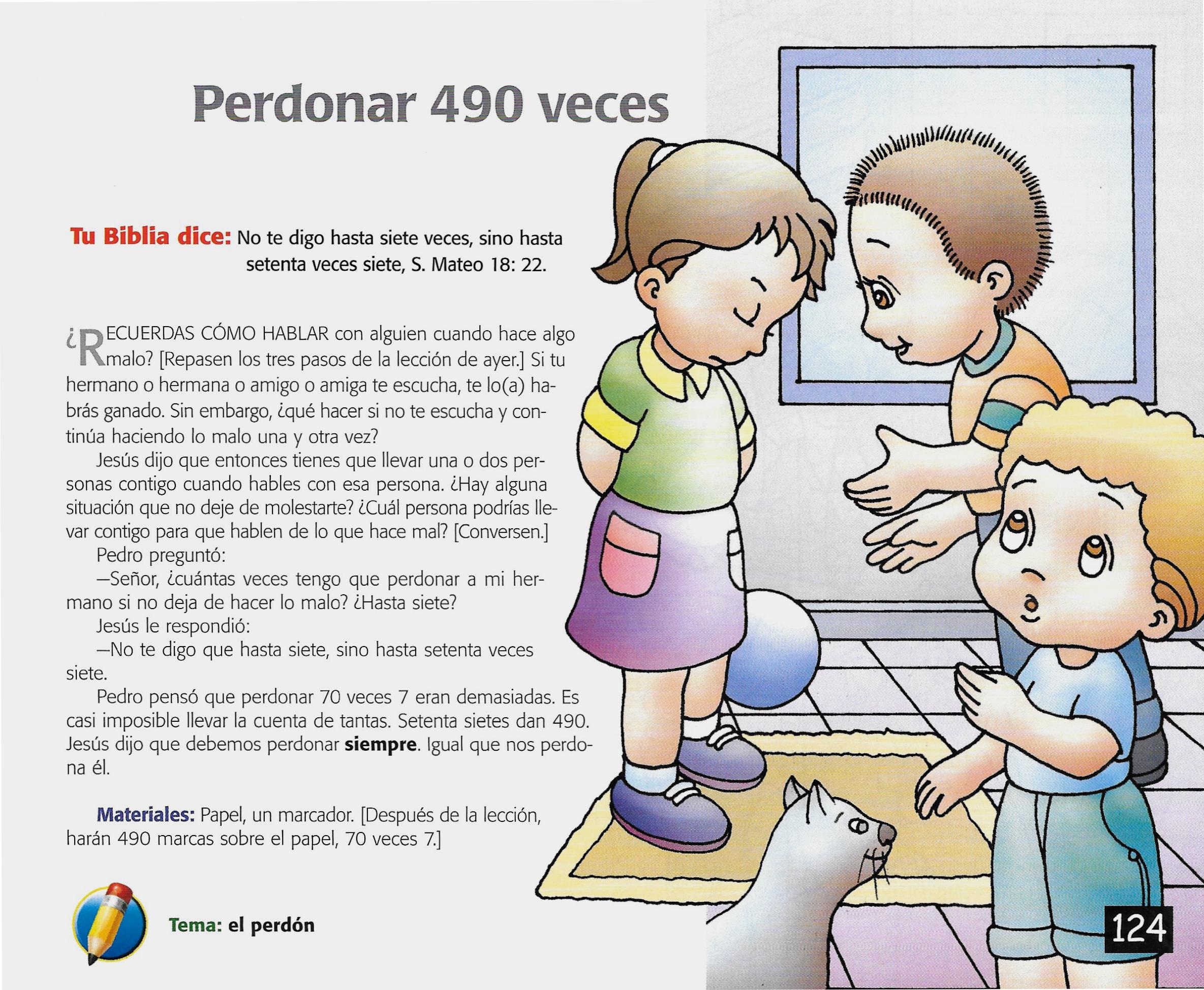 Página ilustrada del devocional