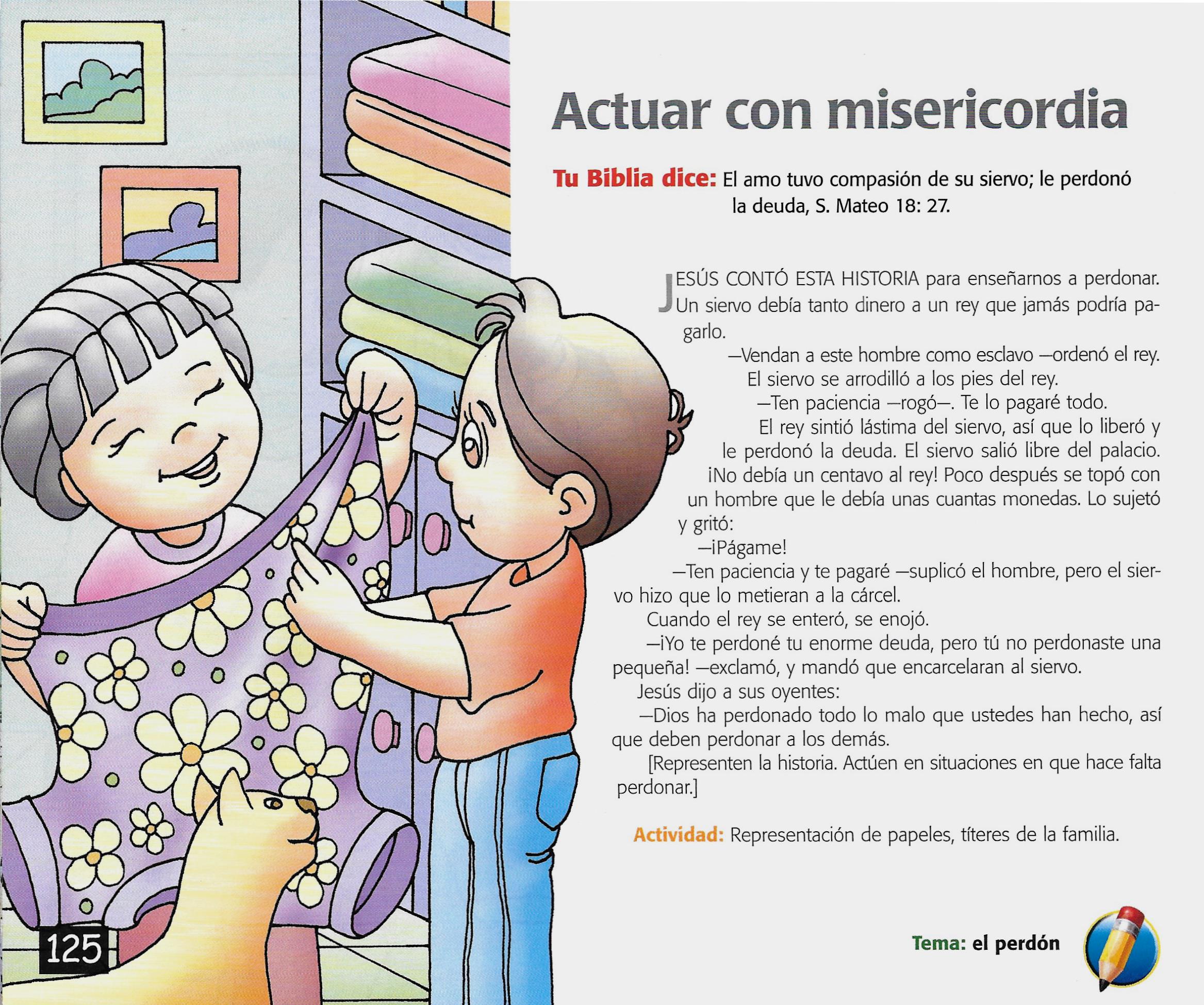 Página ilustrada del devocional