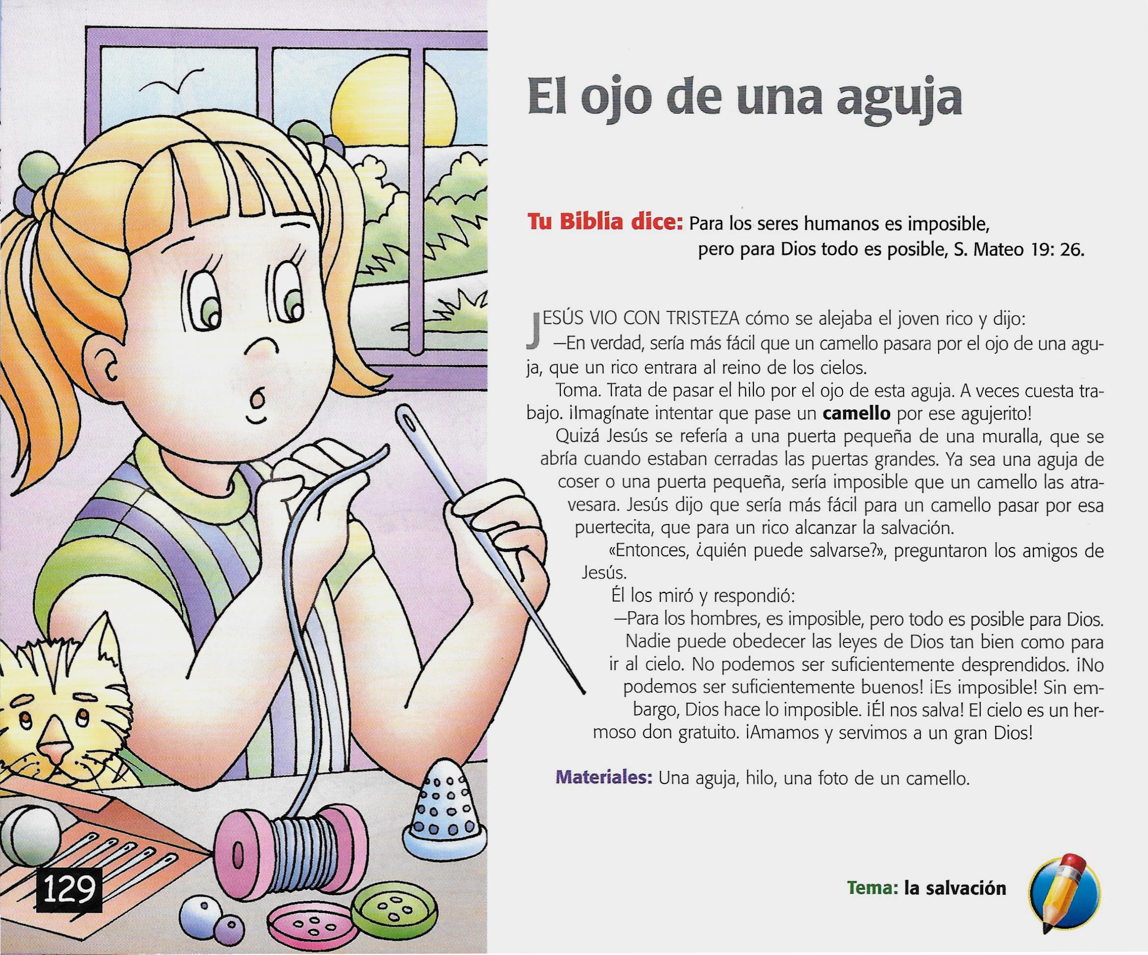 Página ilustrada del devocional