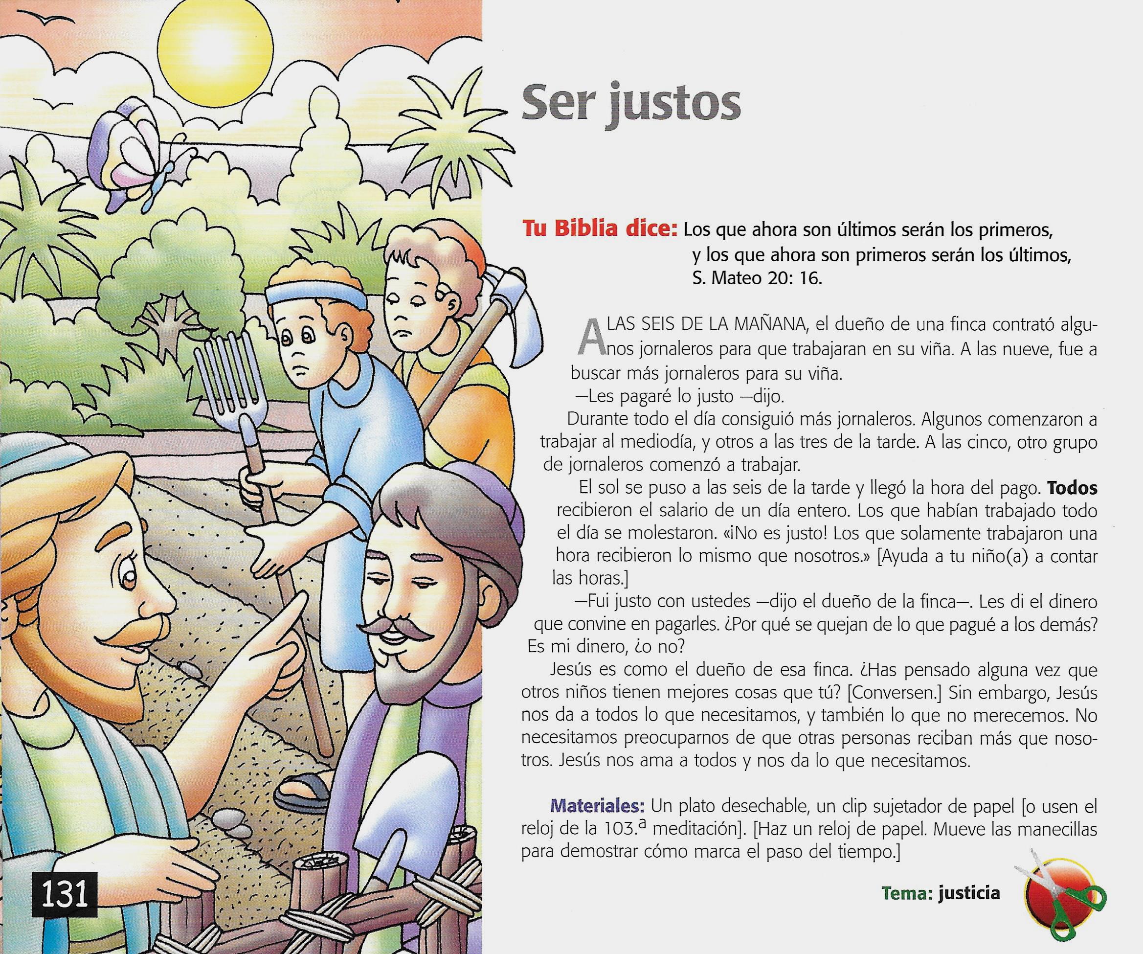 Página ilustrada del devocional
