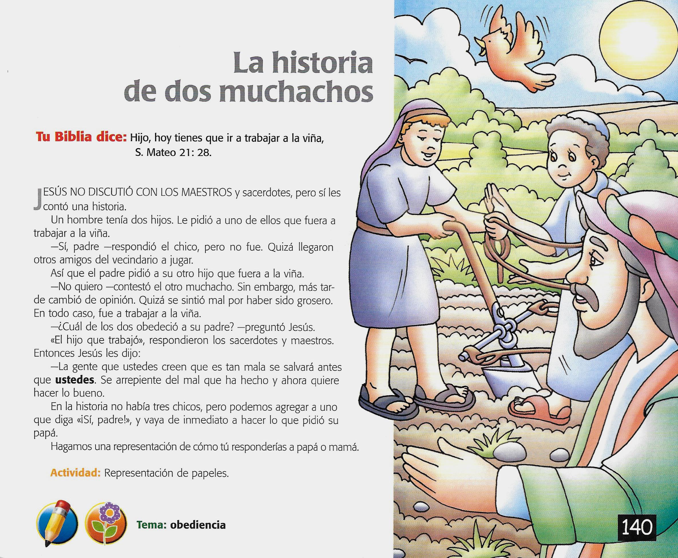 Página ilustrada del devocional