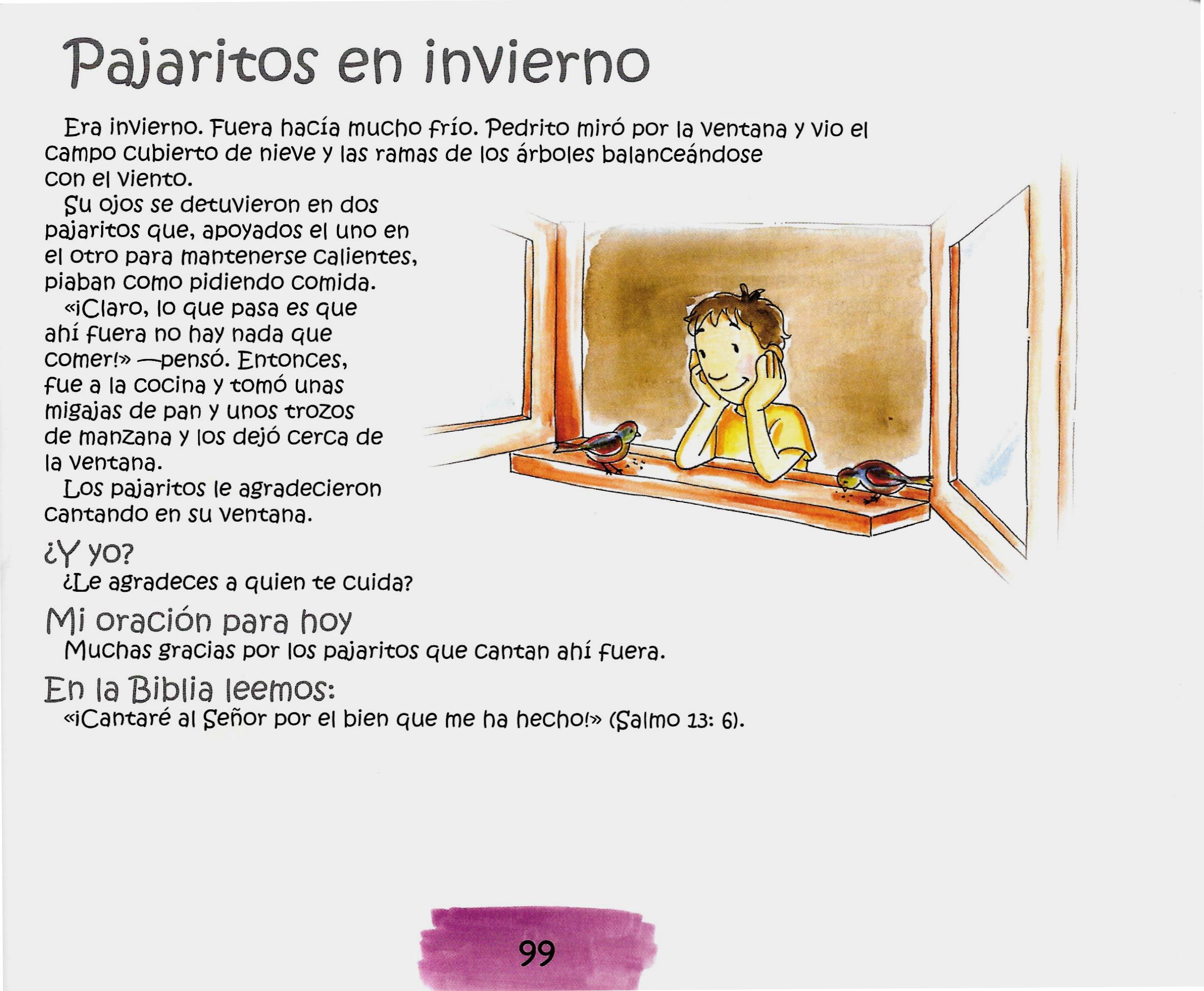 Página ilustrada del devocional