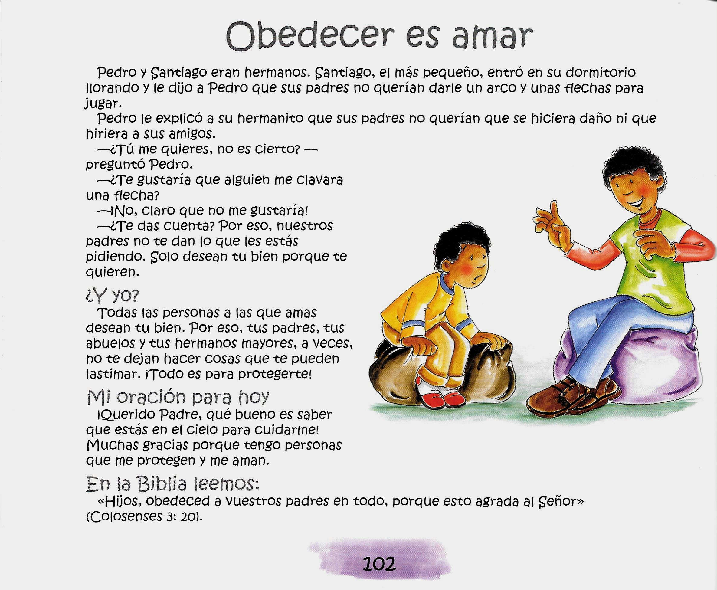 Página ilustrada del devocional