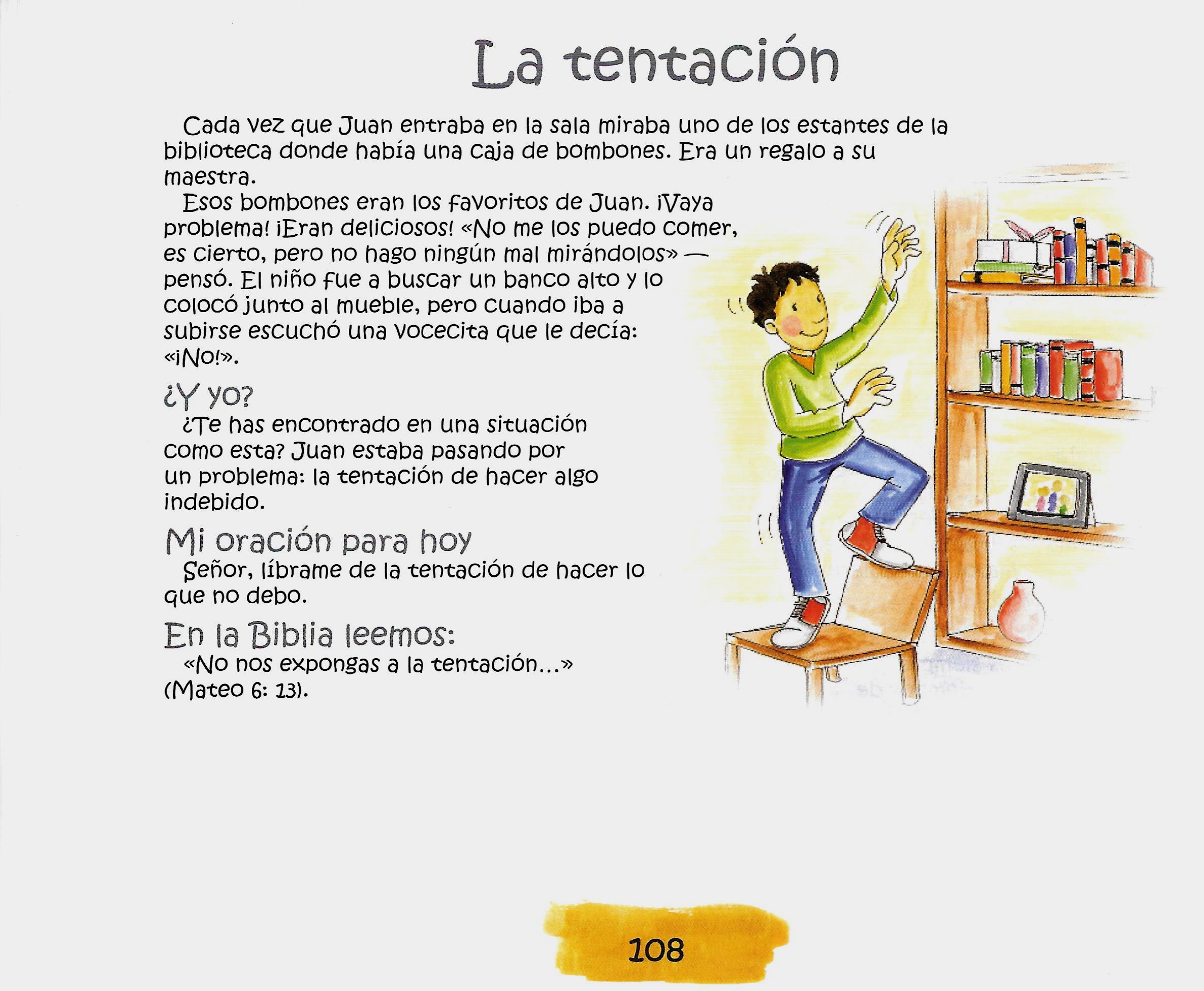 Página ilustrada del devocional