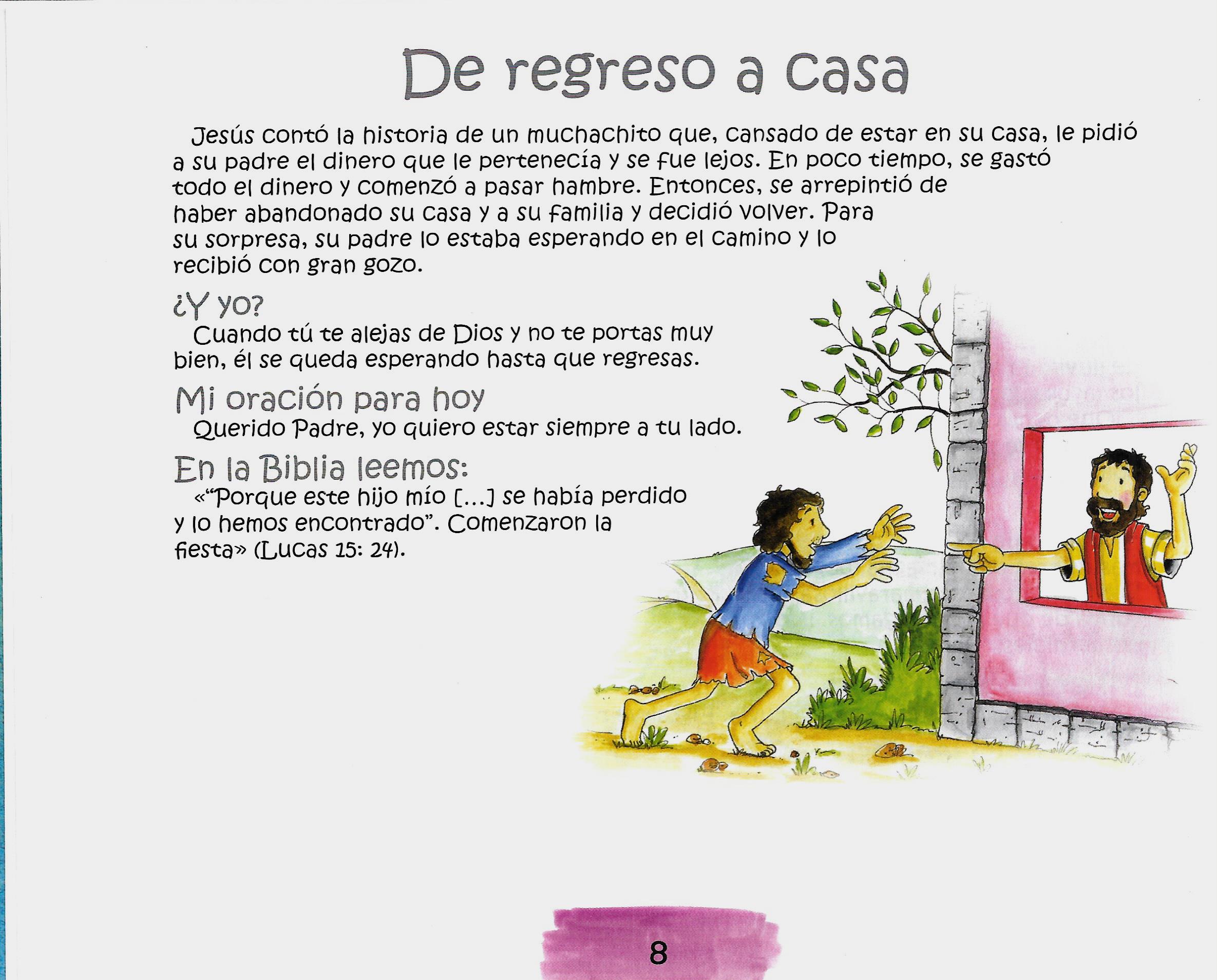 Página ilustrada del devocional