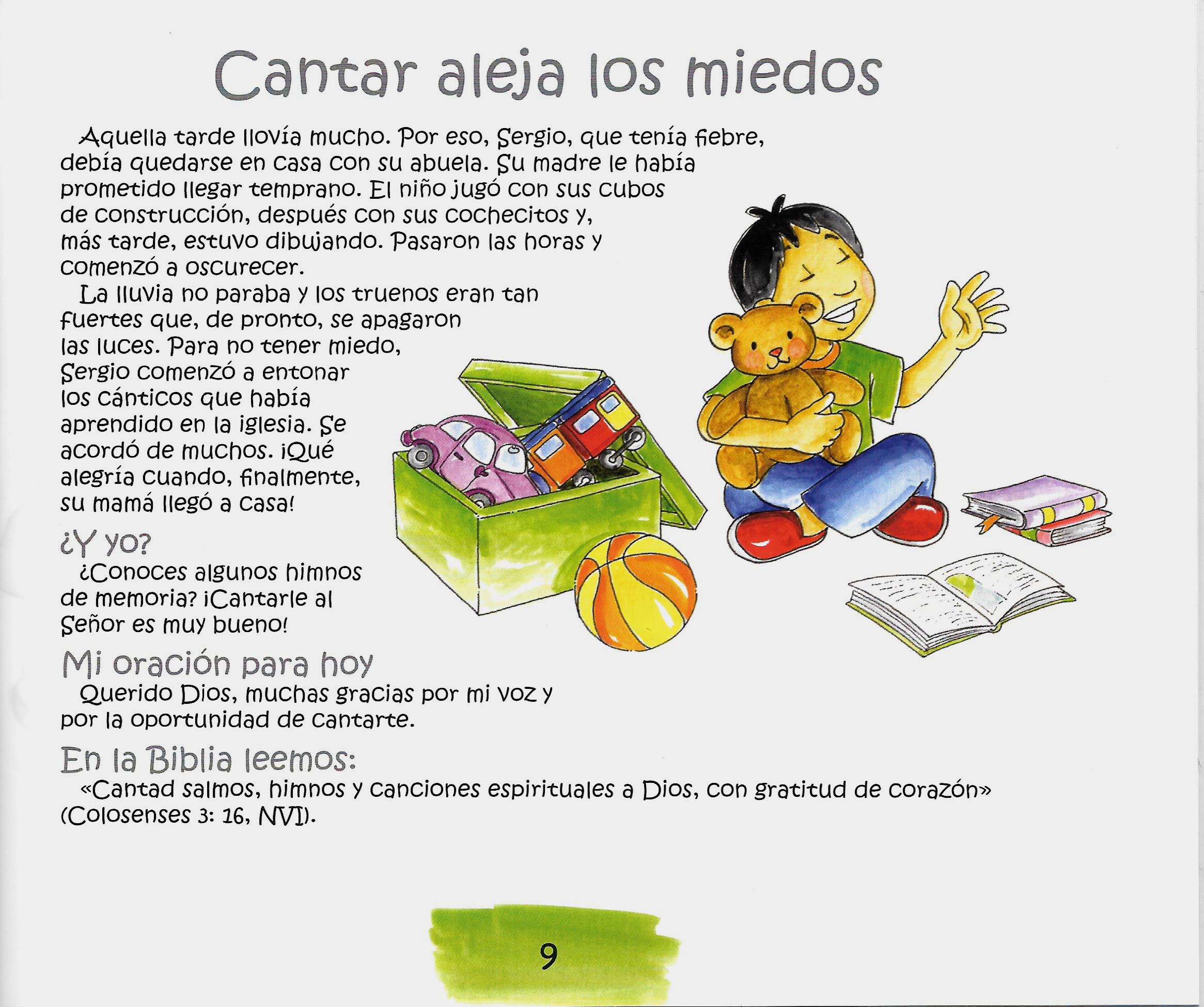 Página ilustrada del devocional