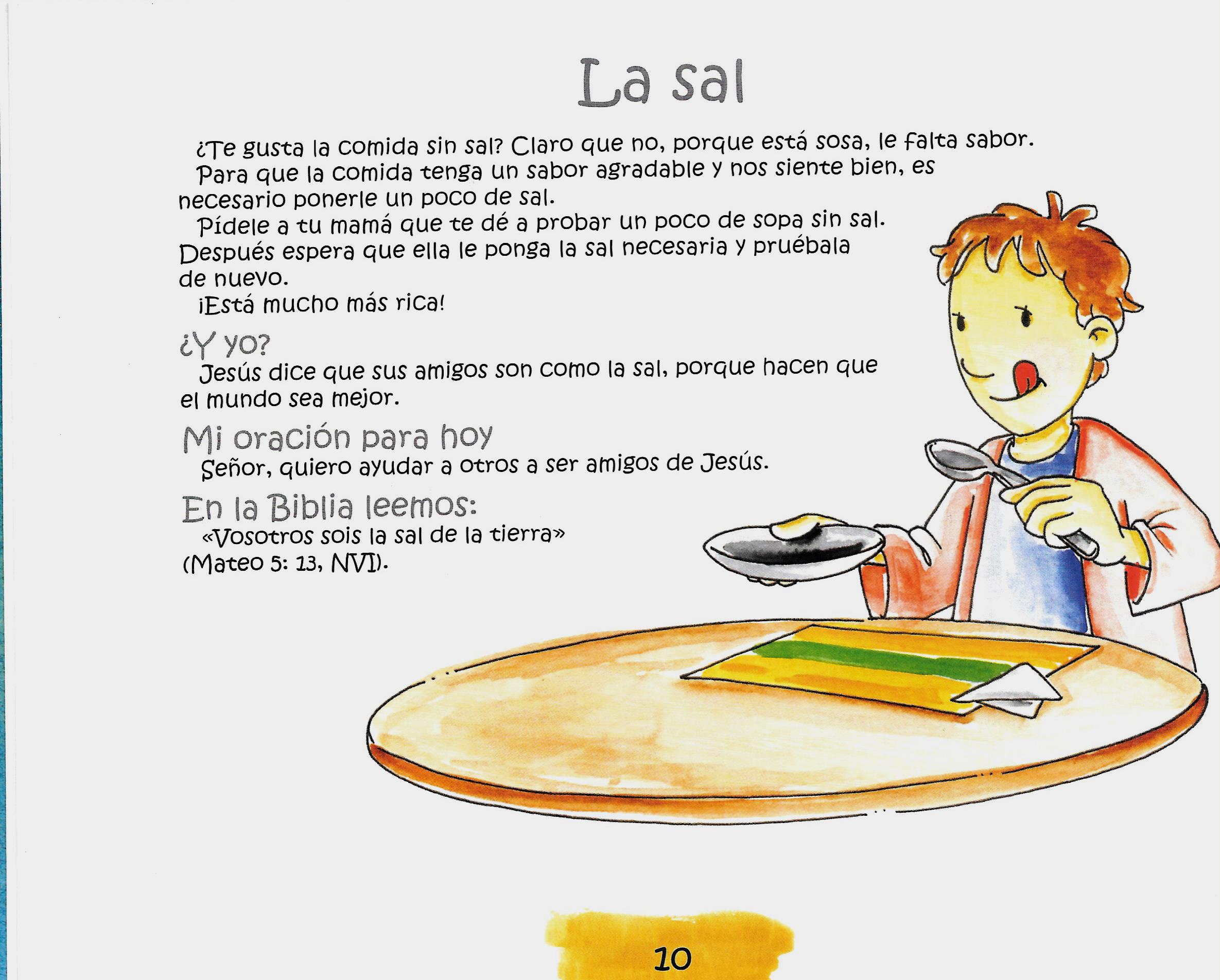 Página ilustrada del devocional