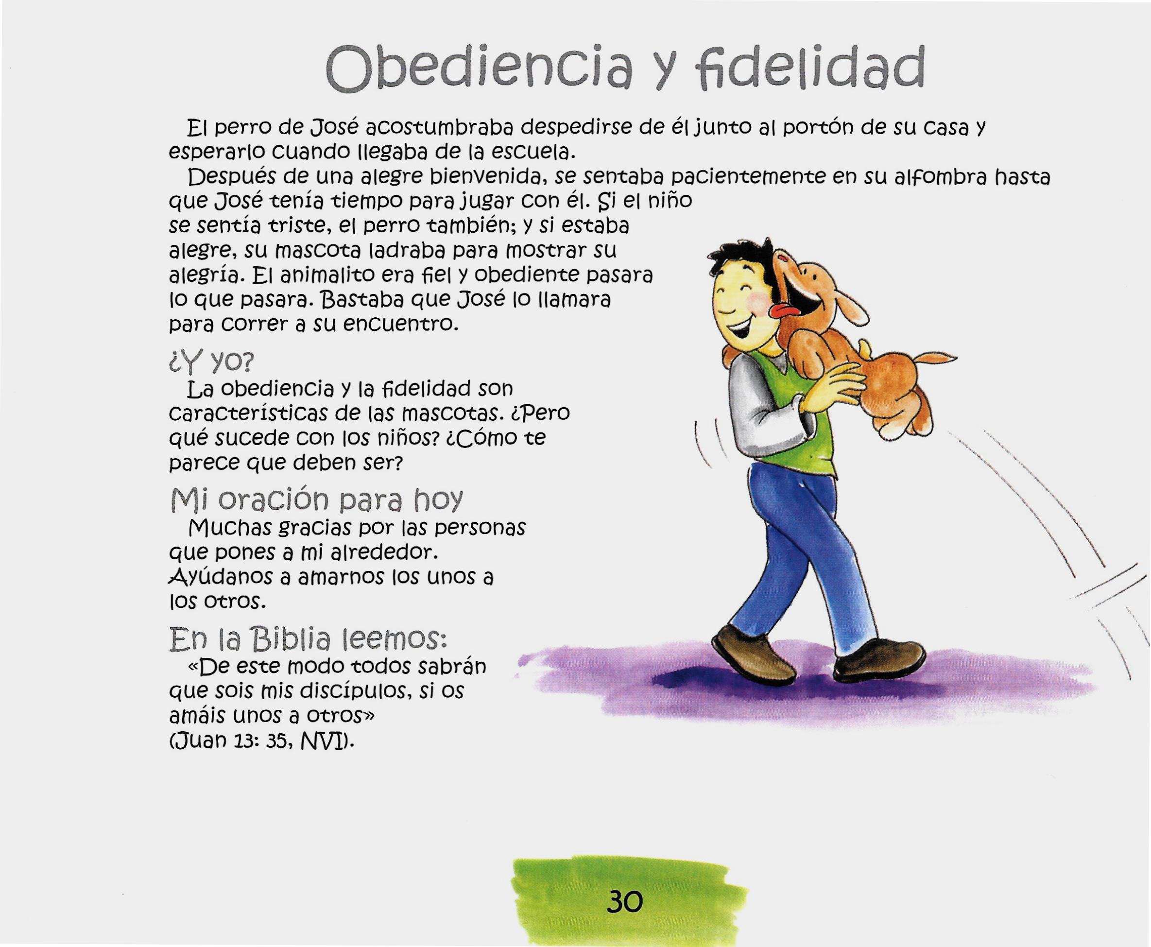 Página ilustrada del devocional