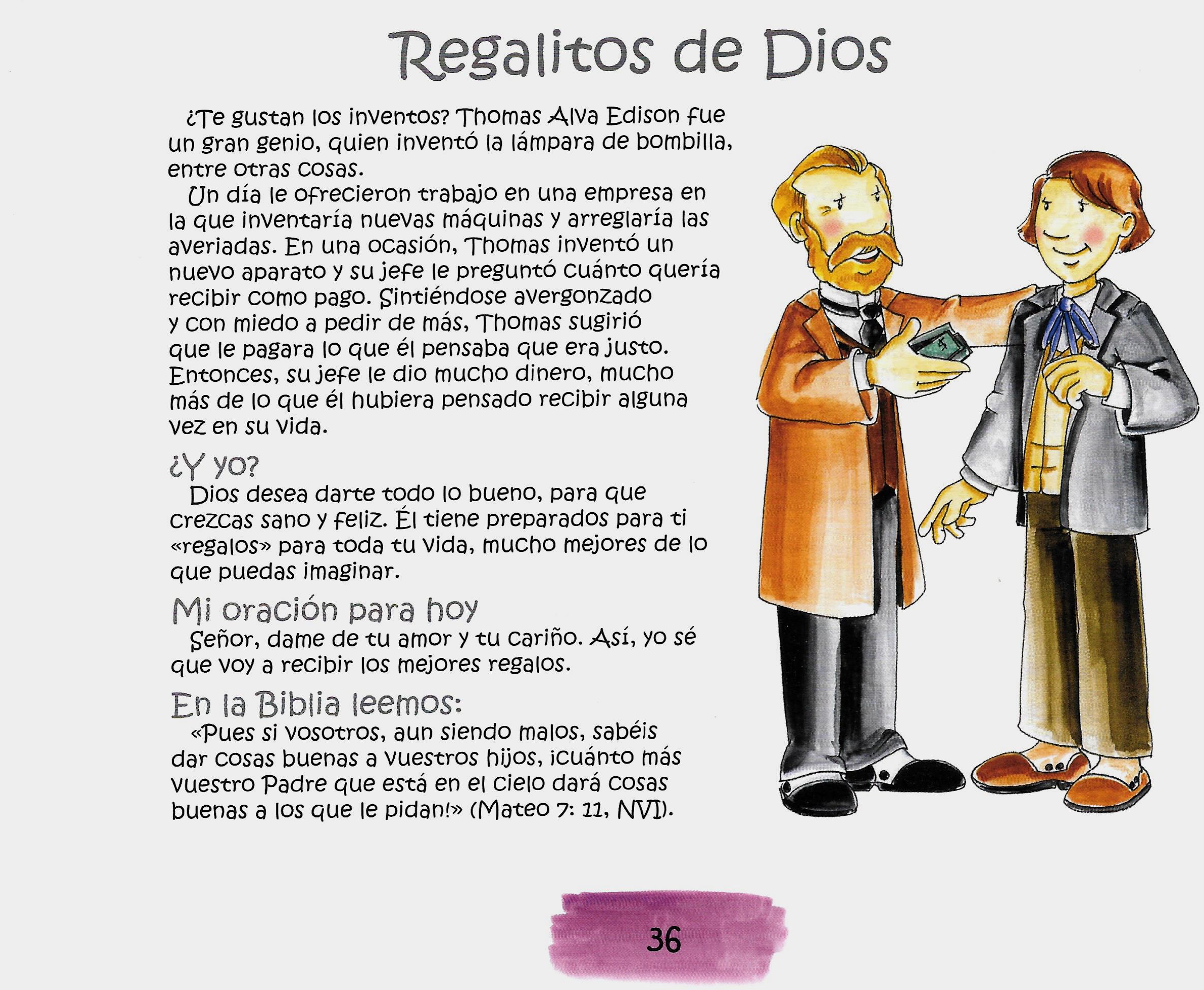 Página ilustrada del devocional