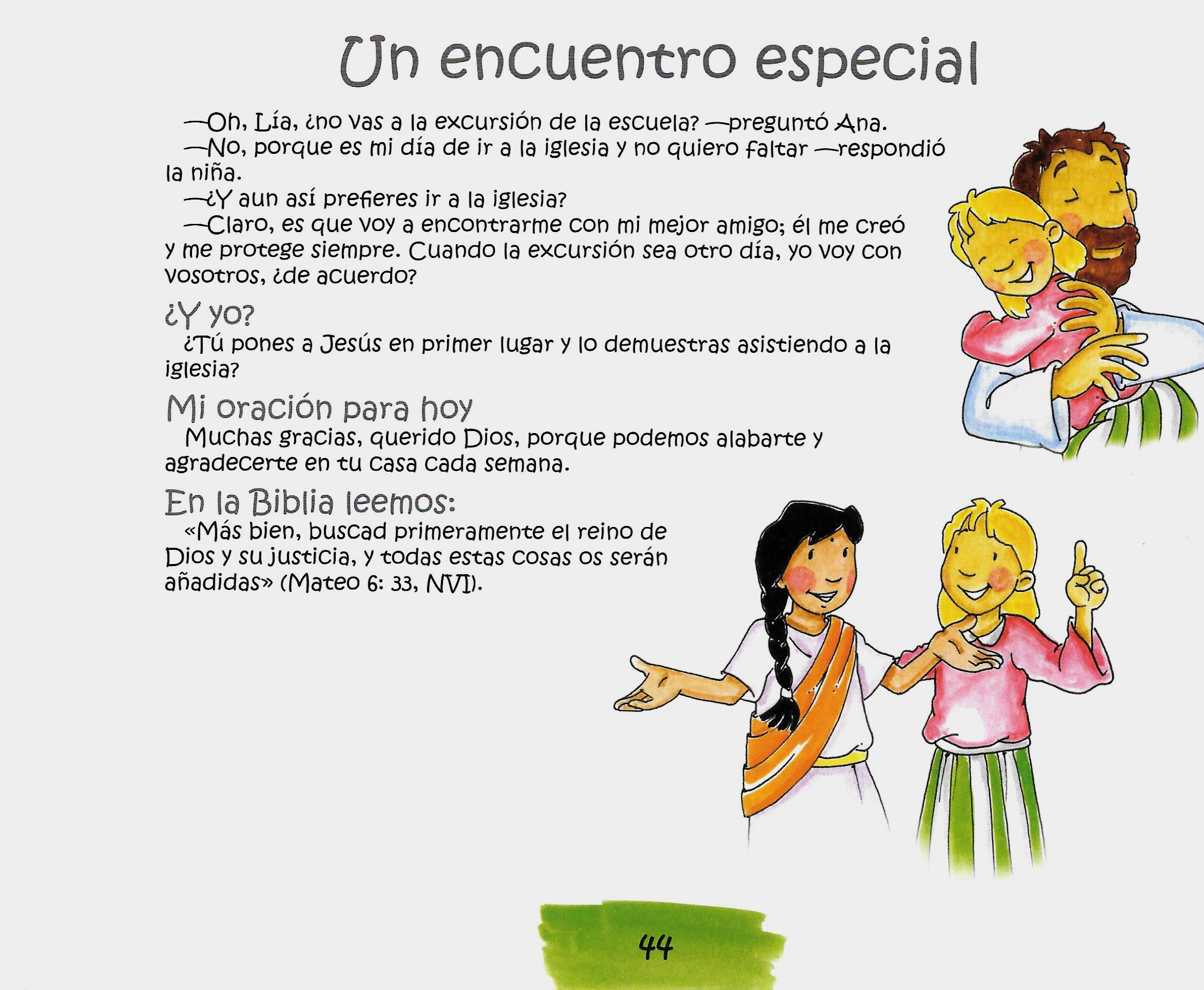 Página ilustrada del devocional