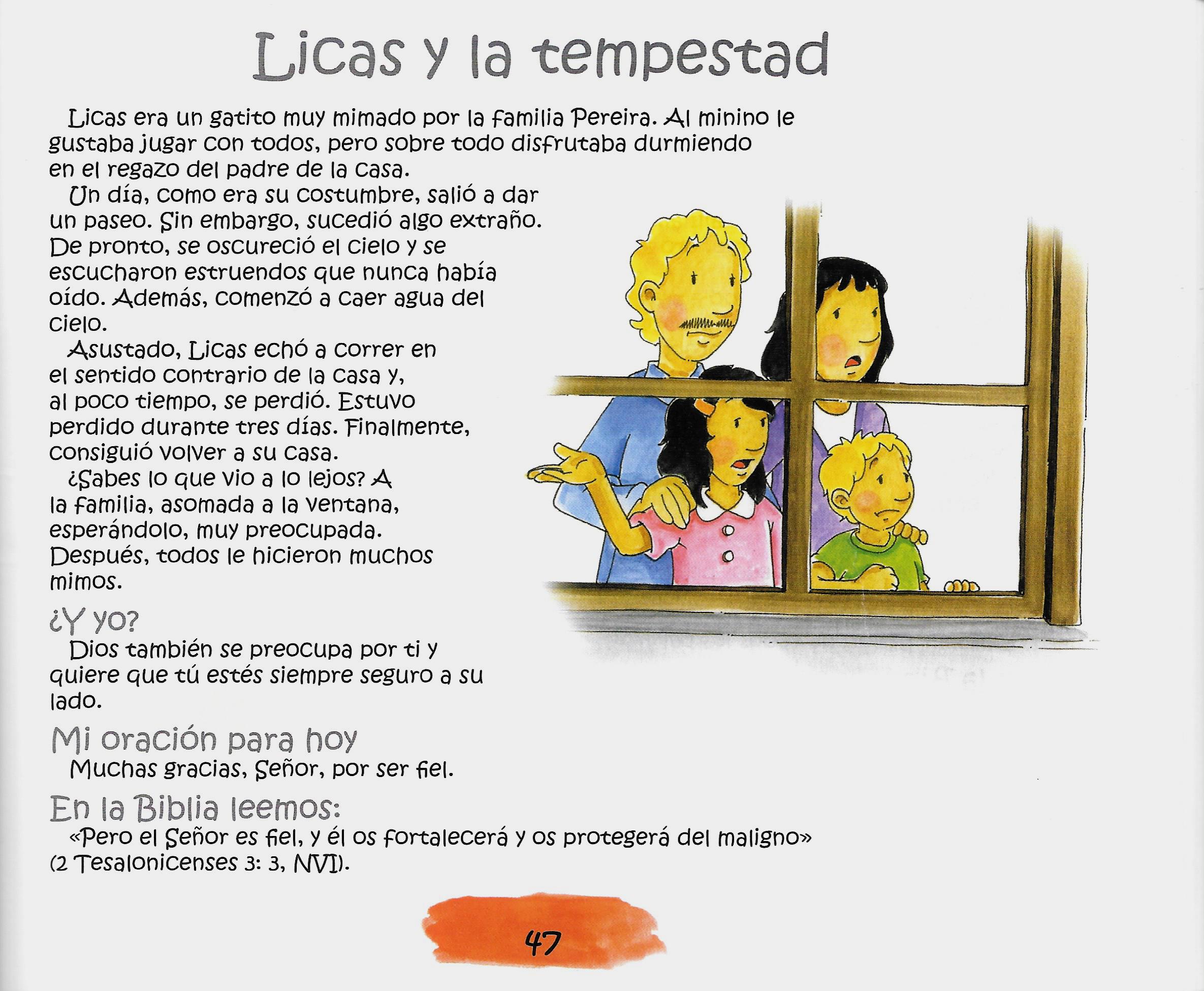 Página ilustrada del devocional