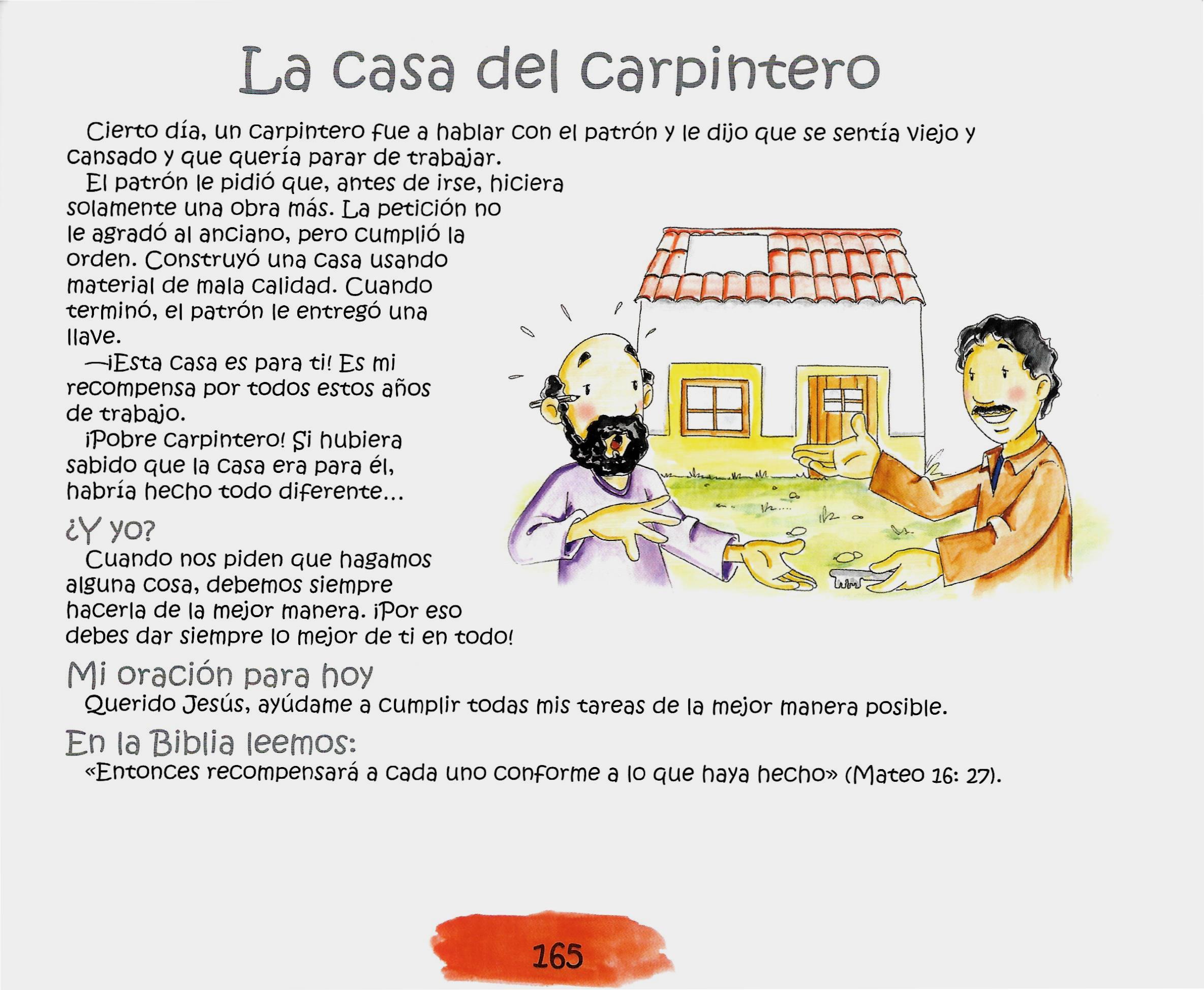 Página ilustrada del devocional
