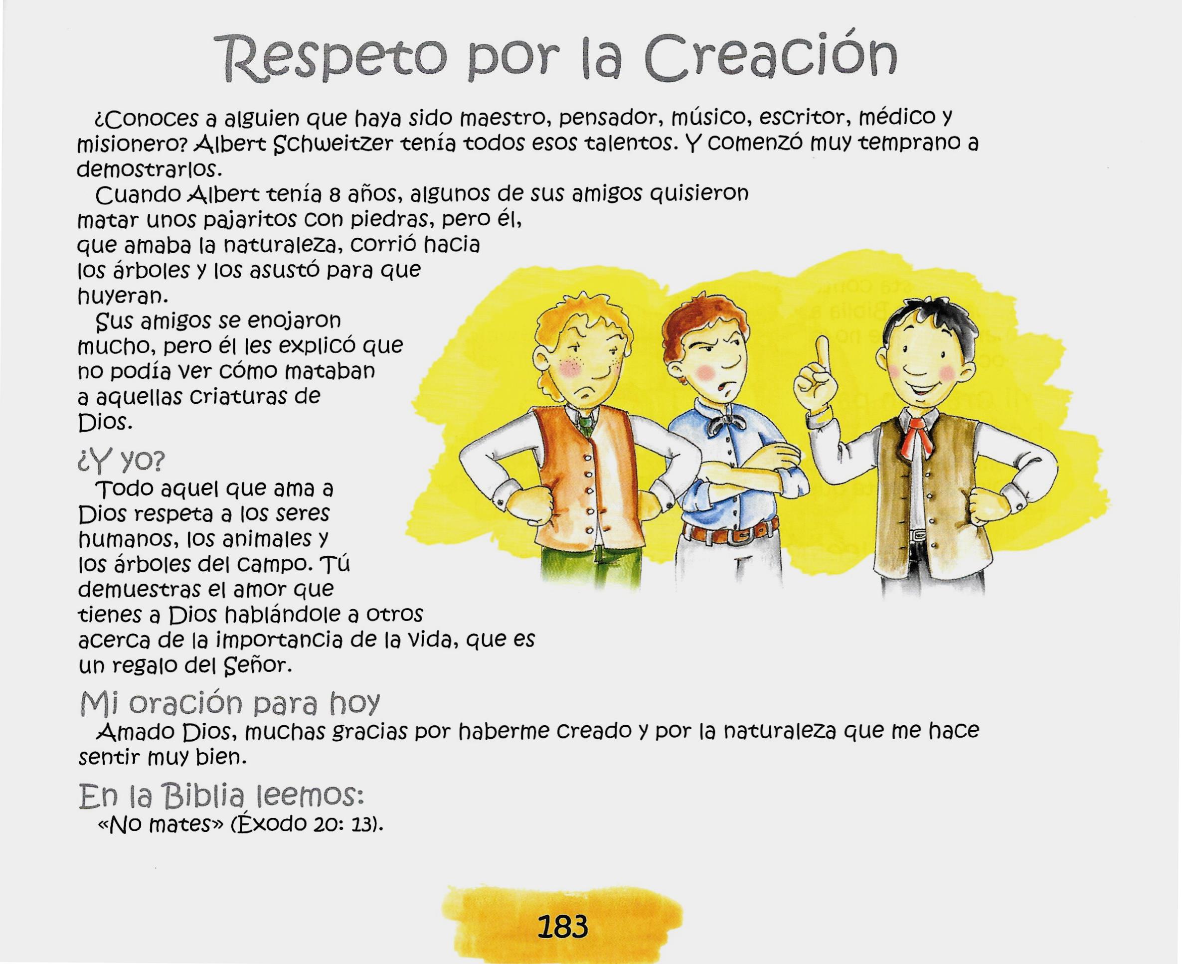 Página ilustrada del devocional