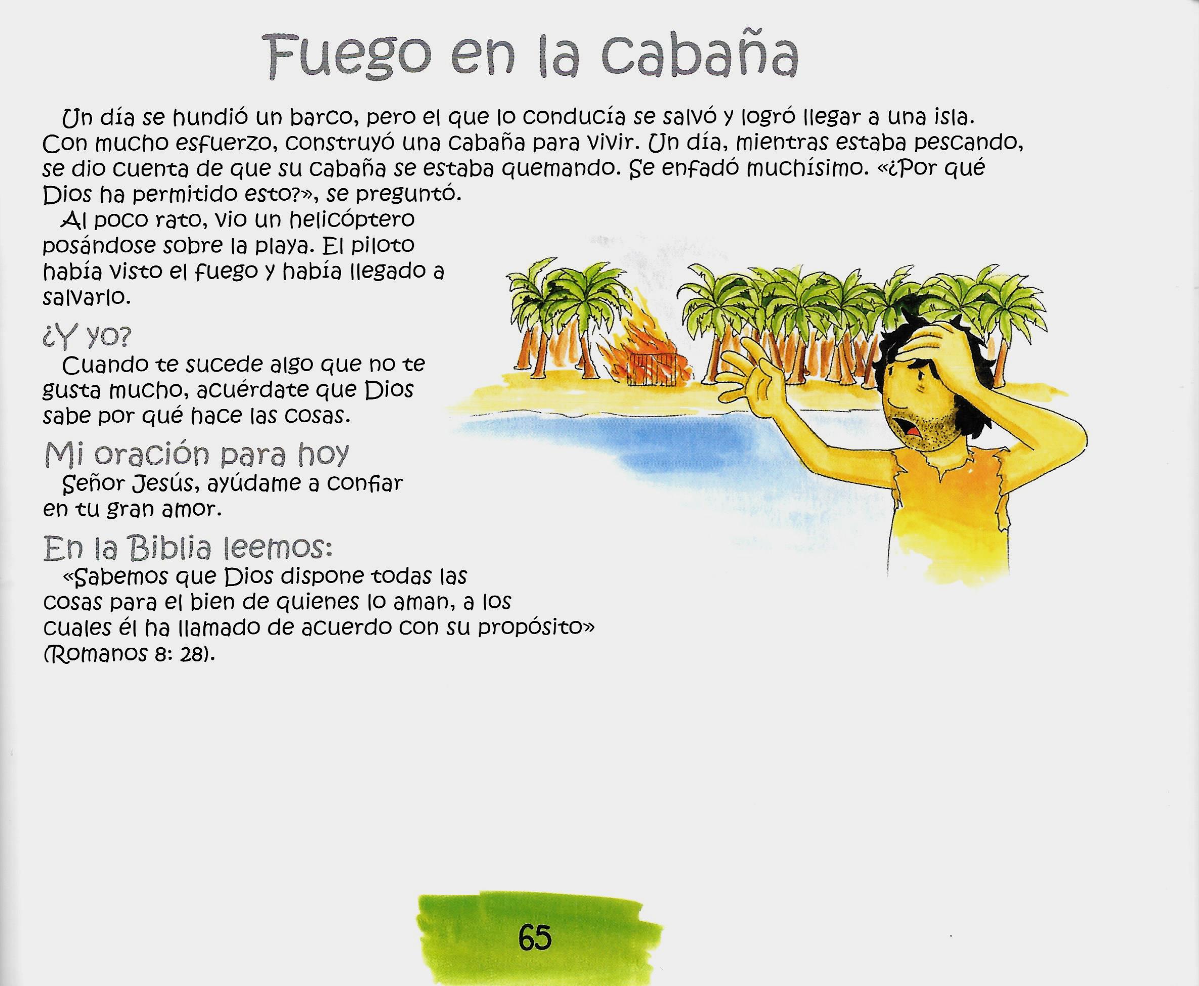 Página ilustrada del devocional