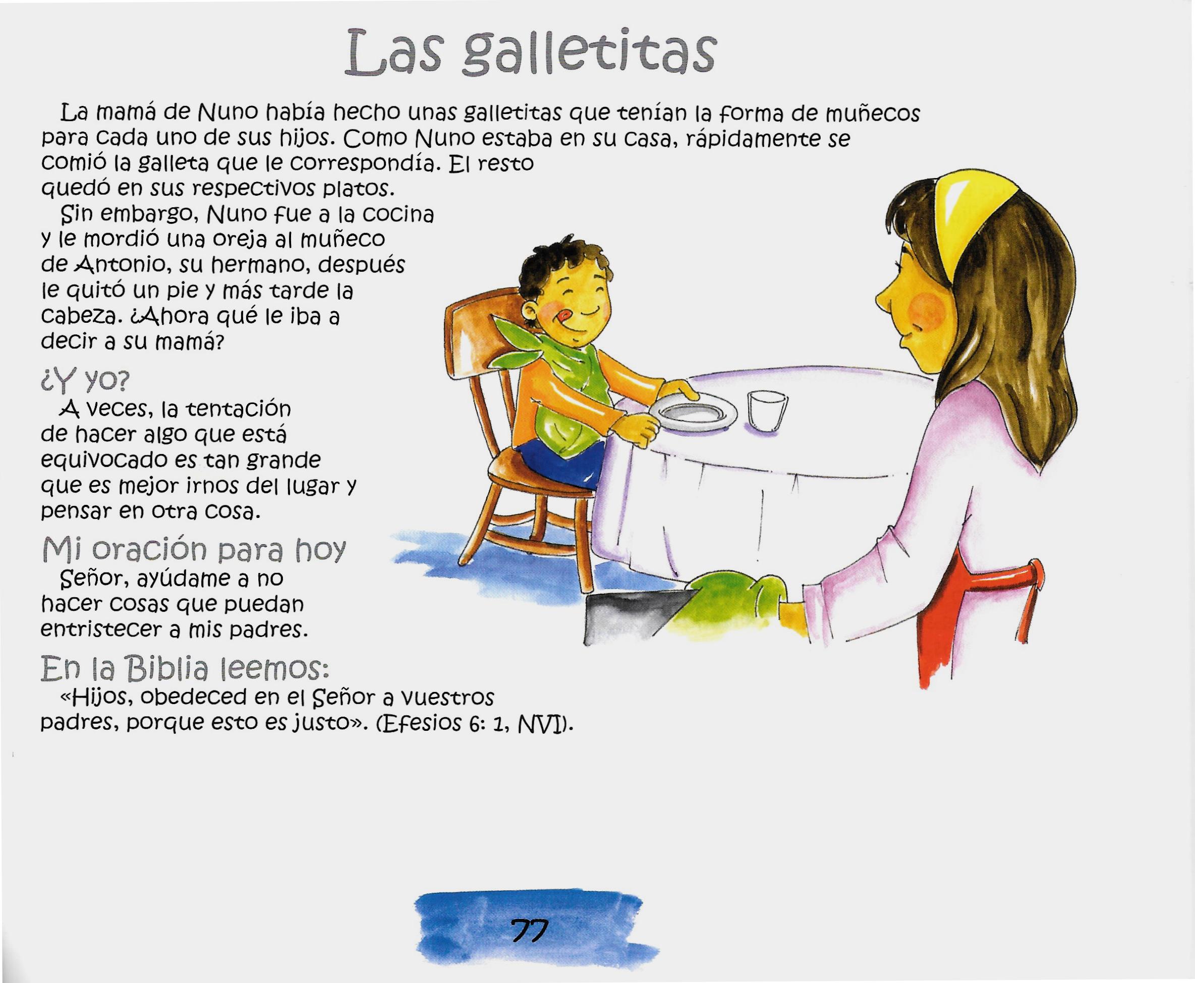 Página ilustrada del devocional