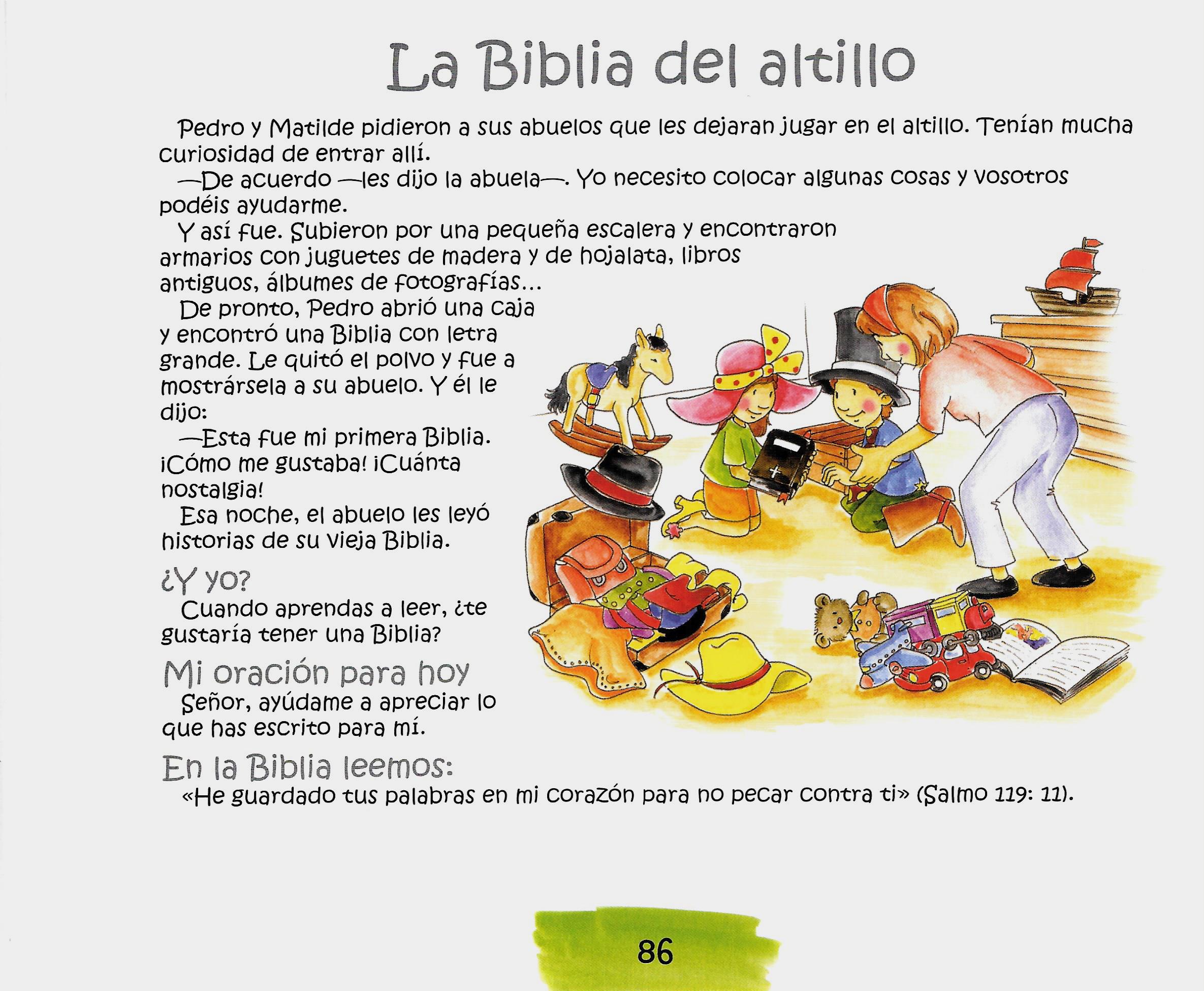 Página ilustrada del devocional