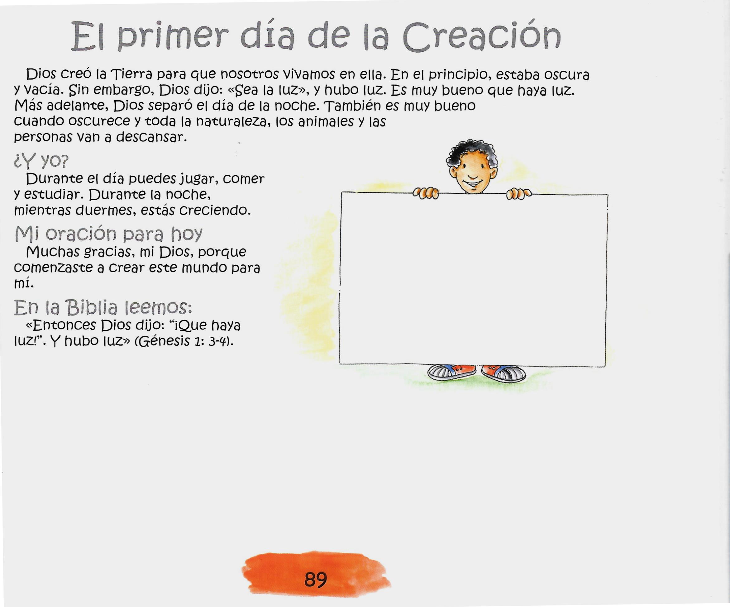Página ilustrada del devocional