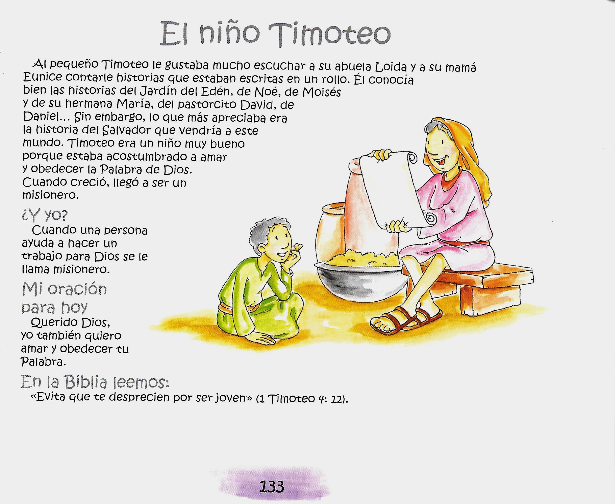 Página ilustrada del devocional