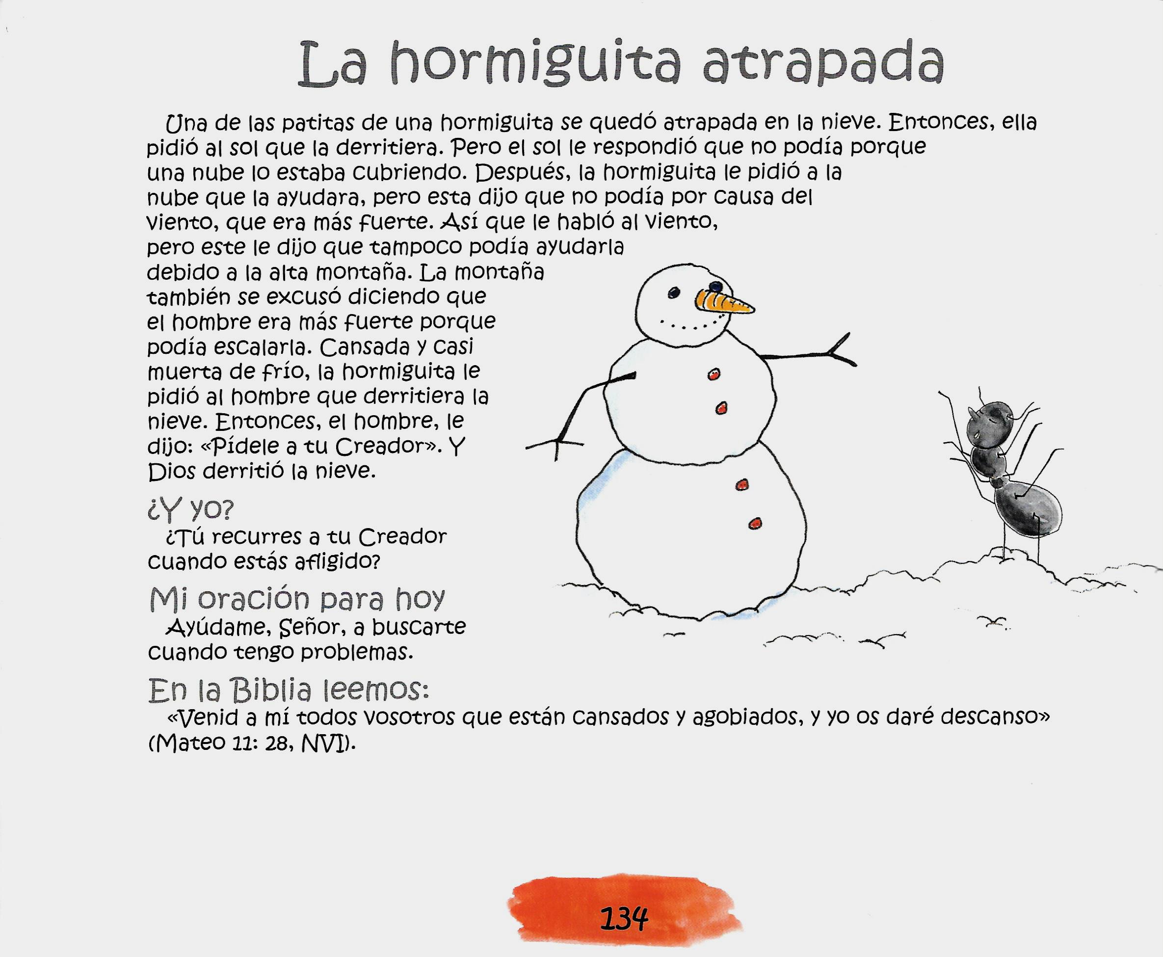Página ilustrada del devocional