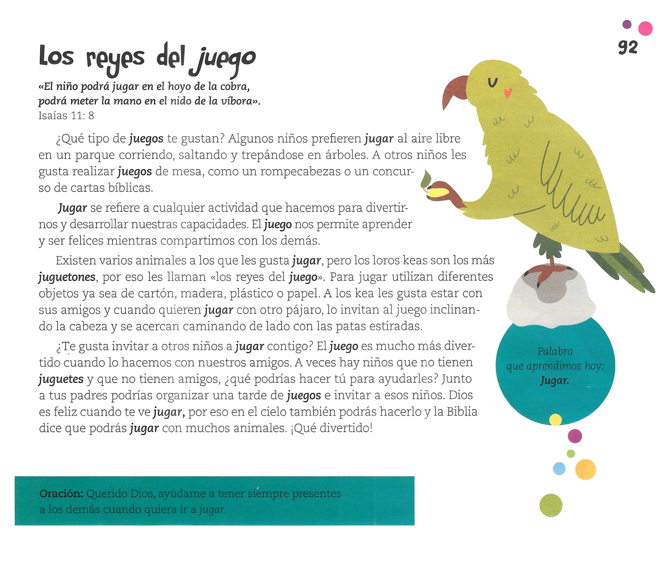 Página ilustrada del devocional