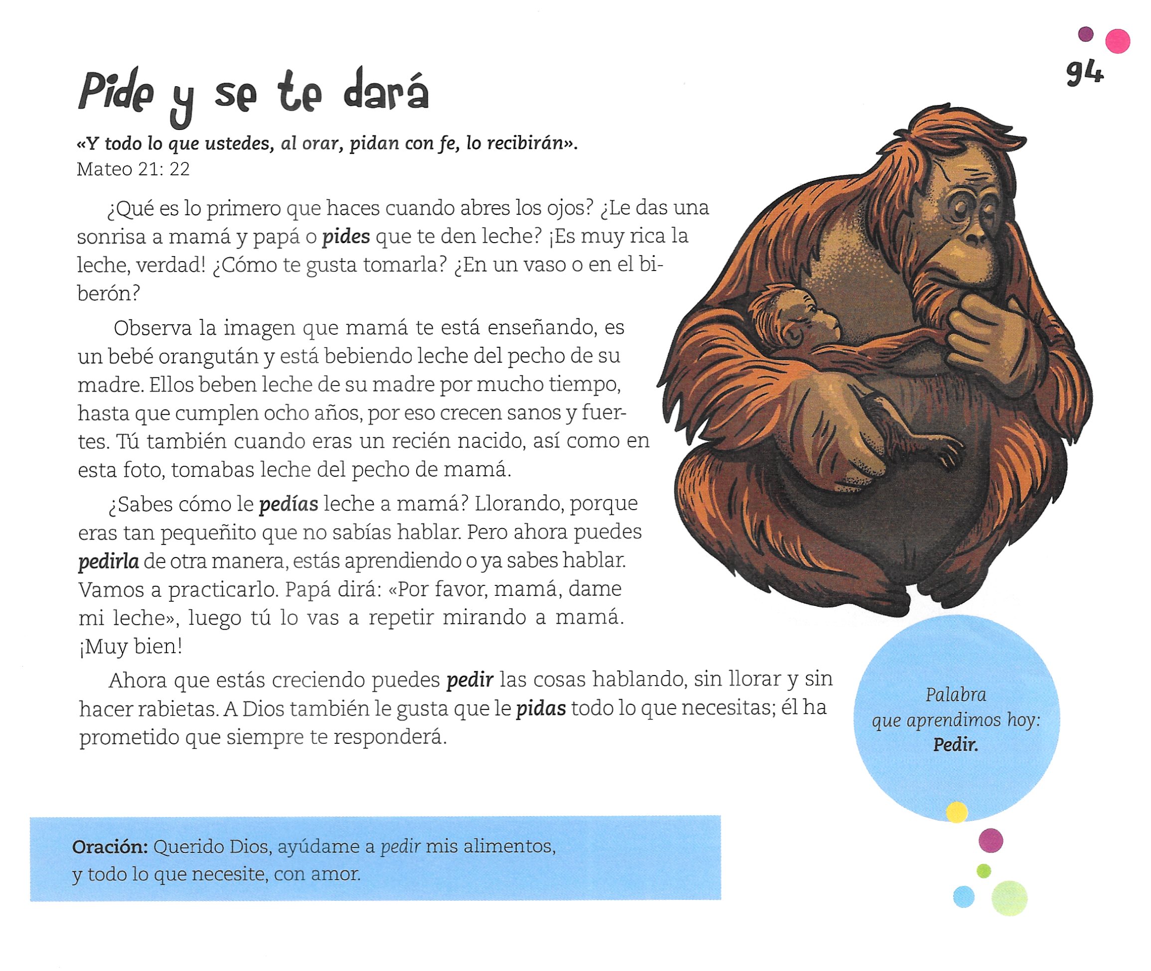 Página ilustrada del devocional