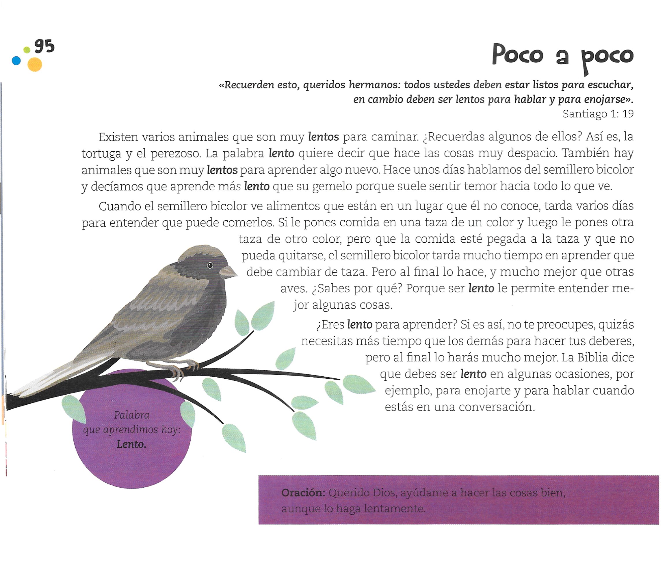 Página ilustrada del devocional