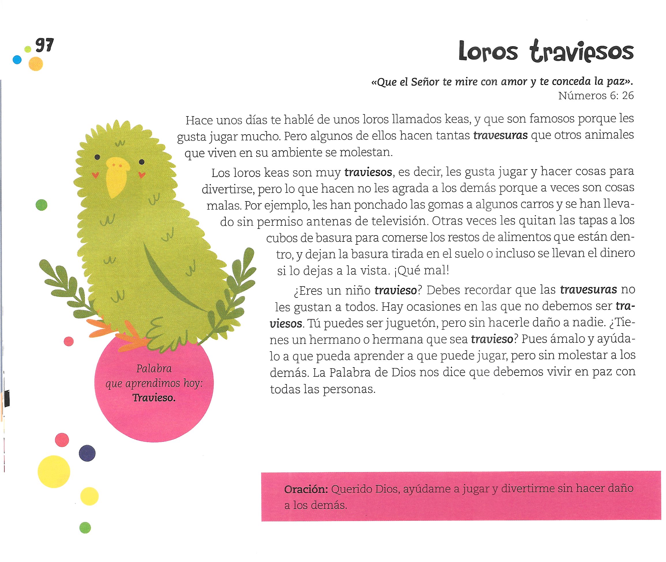 Página ilustrada del devocional
