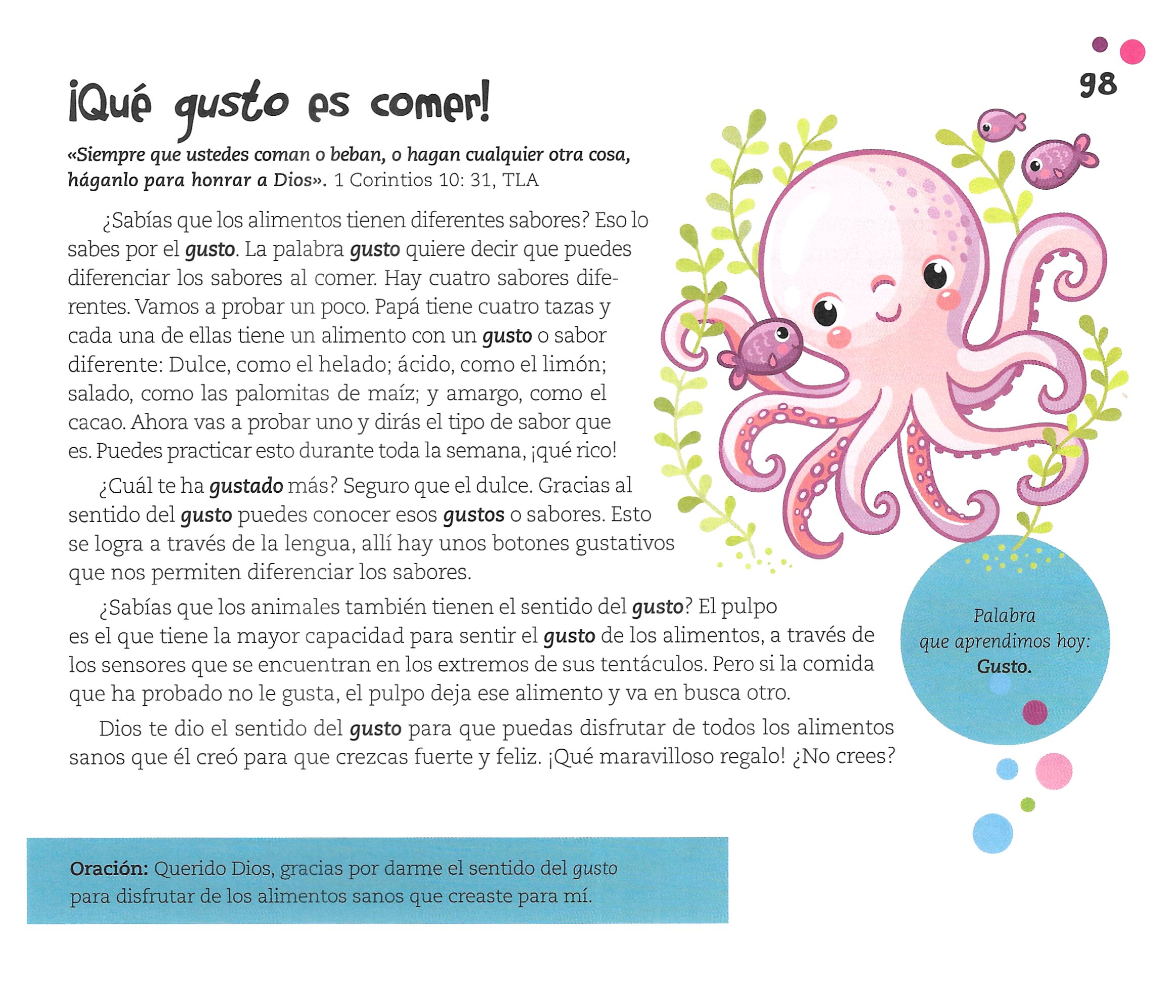 Página ilustrada del devocional